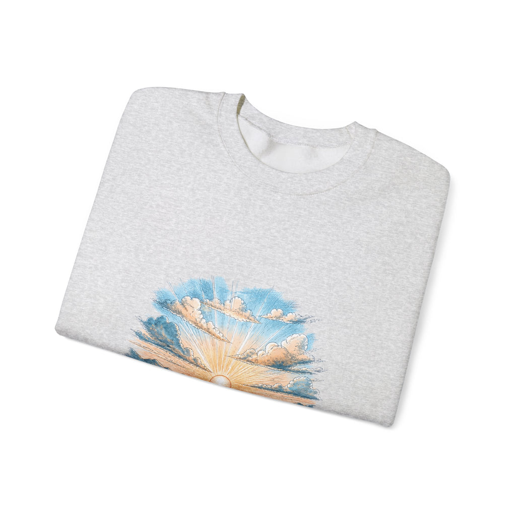Matching Couple Sweatshirt - Sunrise & Sunset Matching Couple Crewneck Sweatshirt Hand-Drawn Art His Hers Best Friend Gift - Design A