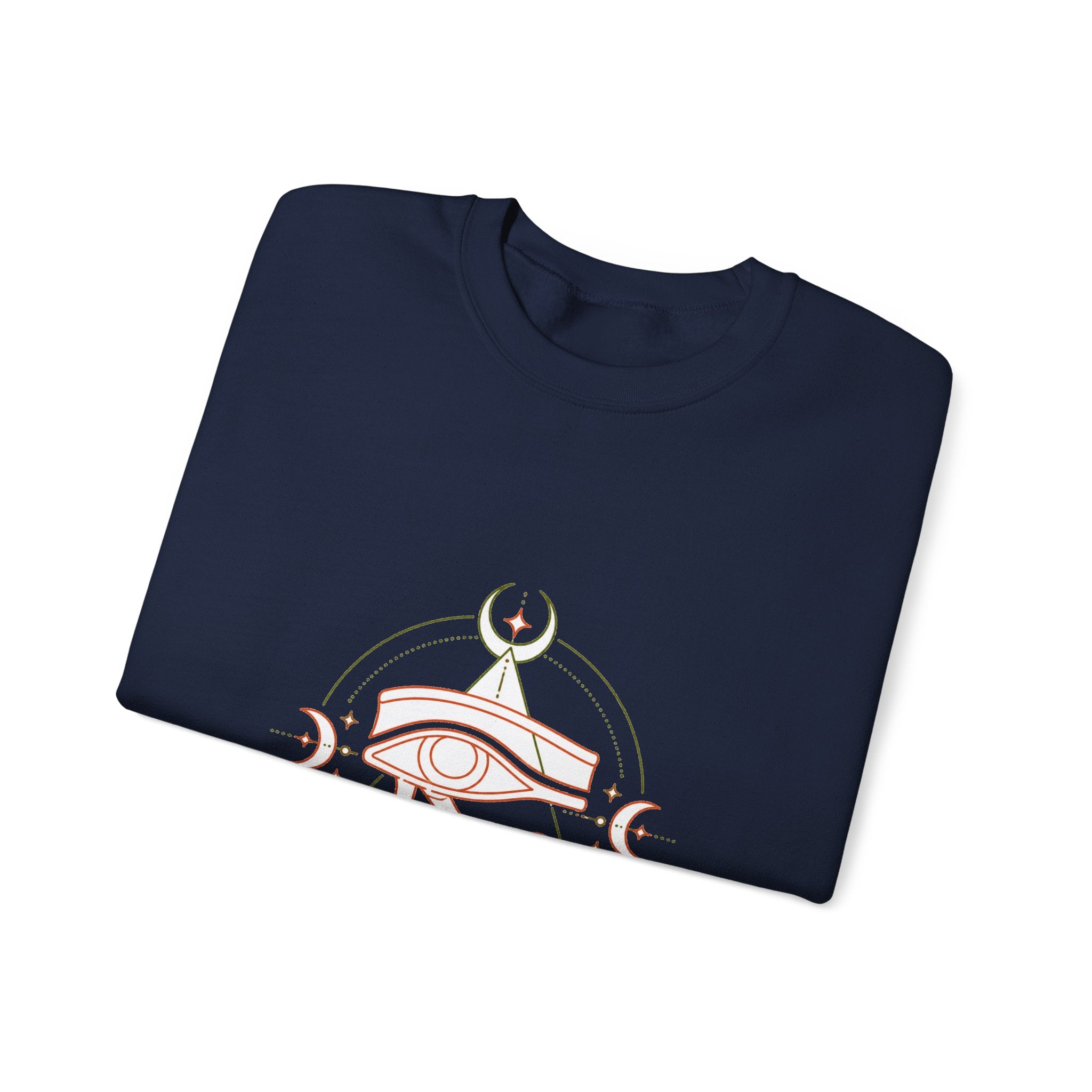Matching Couple Sweatshirt - Eye of Ra & Horus Matching Couple Premium Fleece Sweatshirt Minimalist Art His Hers Christmas Gift - Design B