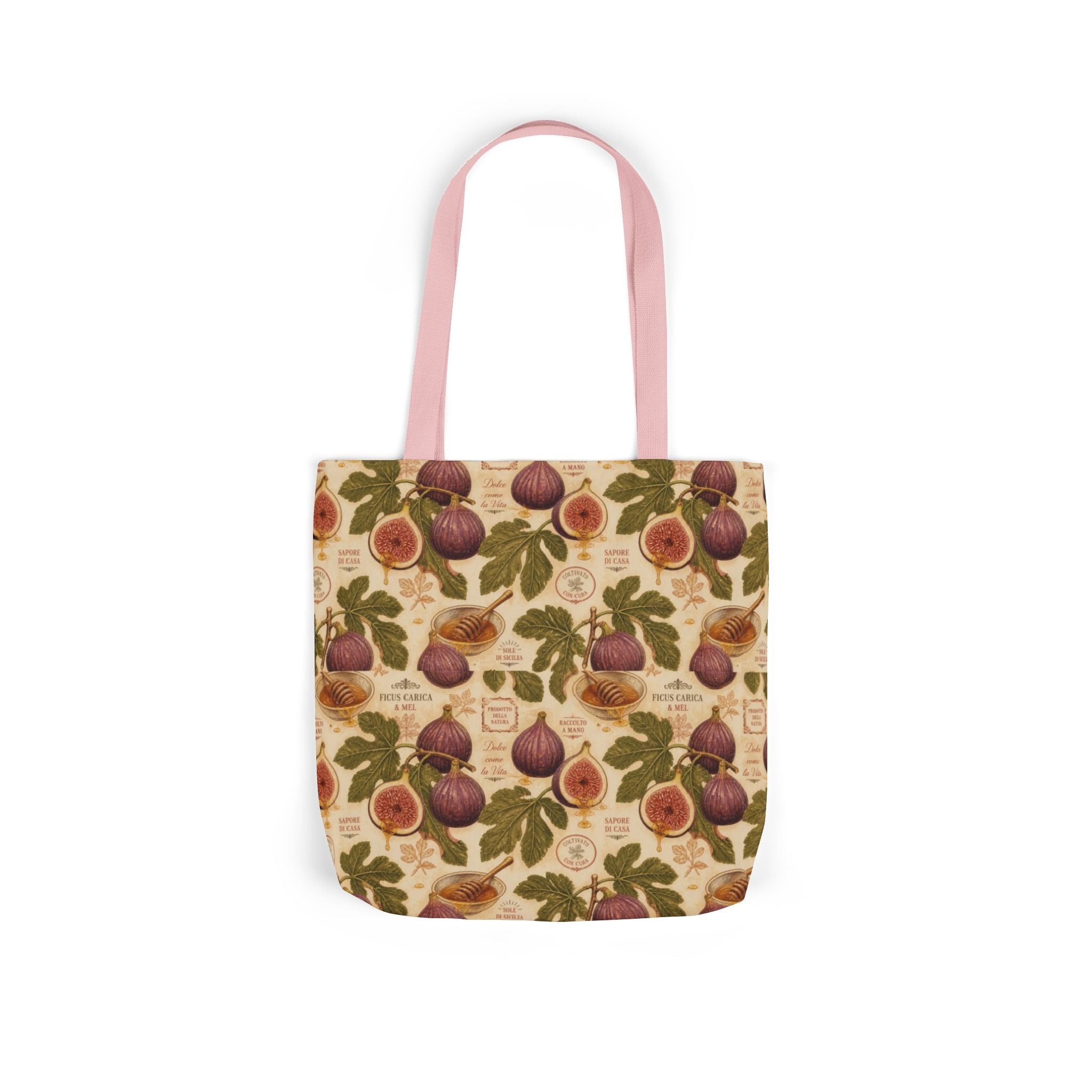 Ripe Figs Canvas Tote Bag Mediterranean Kitchen Botanical Design Italian Cottagecore Gift