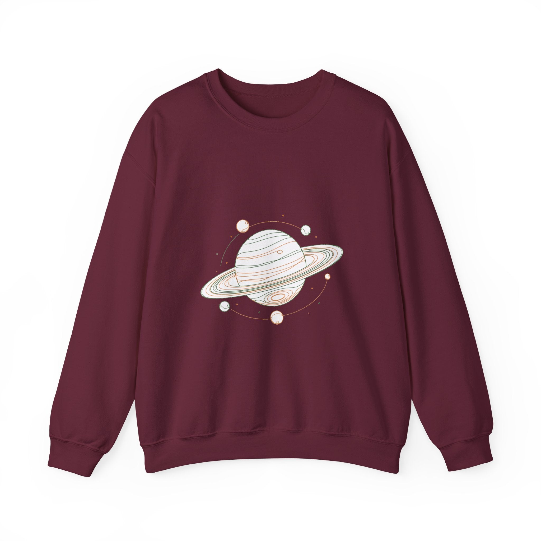 Matching Couple Sweatshirt - Saturn & Jupiter Matching Couple Comfort Colors Crew Minimalist Art His Hers Christmas Gift - Design A