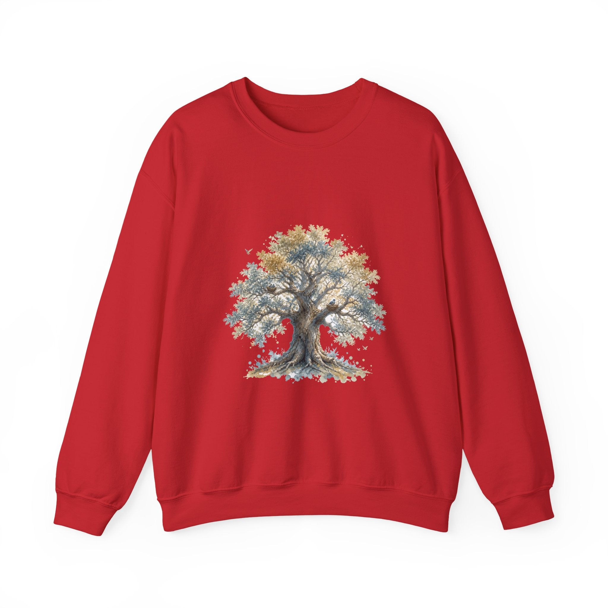 Matching Couple Sweatshirt - Ancient Oak & Deep Roots Matching Couple Comfort Colors Crew Watercolor Art His Hers Birthday Gift - Design A