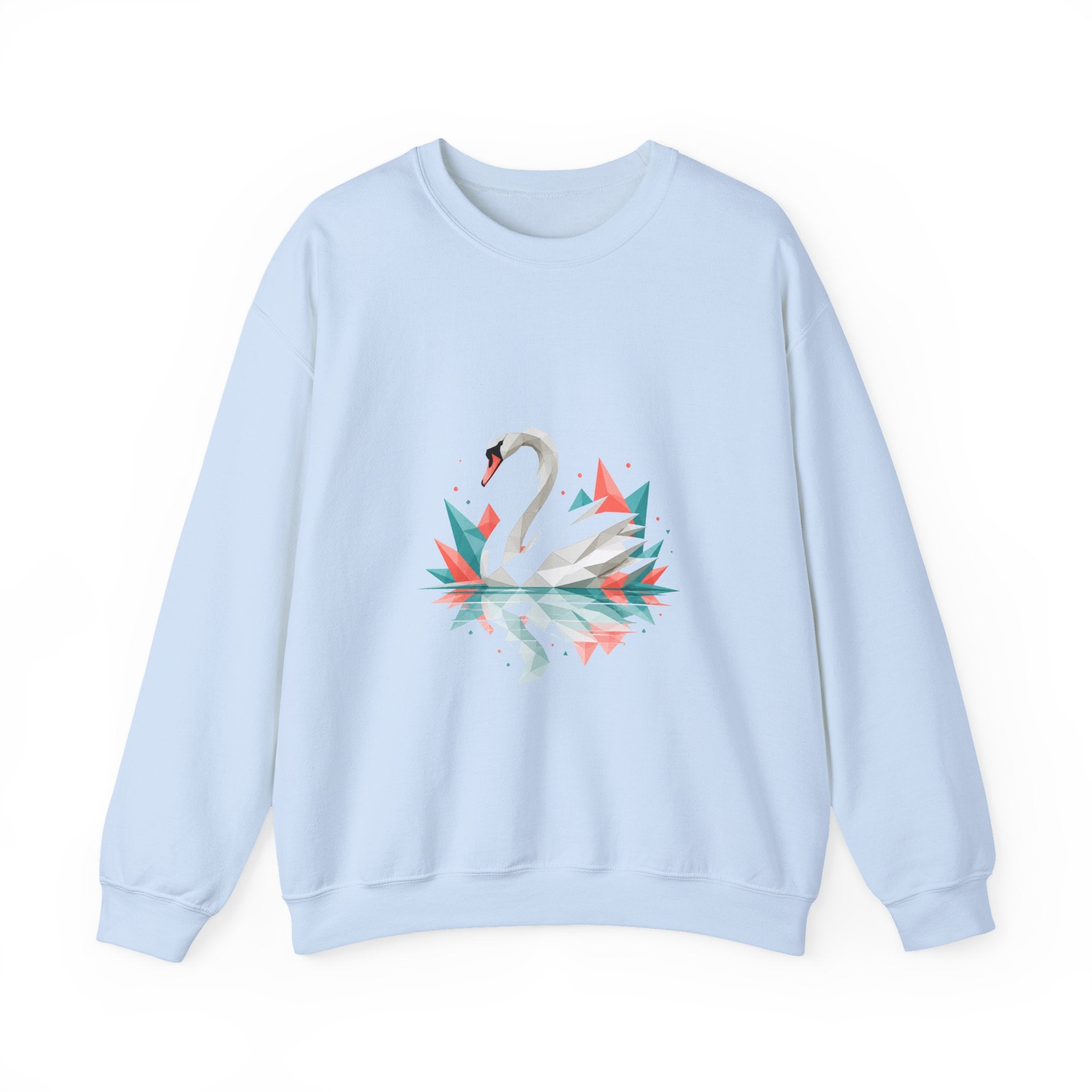 Matching Couple Sweatshirt - Raven & Swan Matching Couple Crewneck Sweatshirt Geometric Art His Hers Couple Gift - Design B
