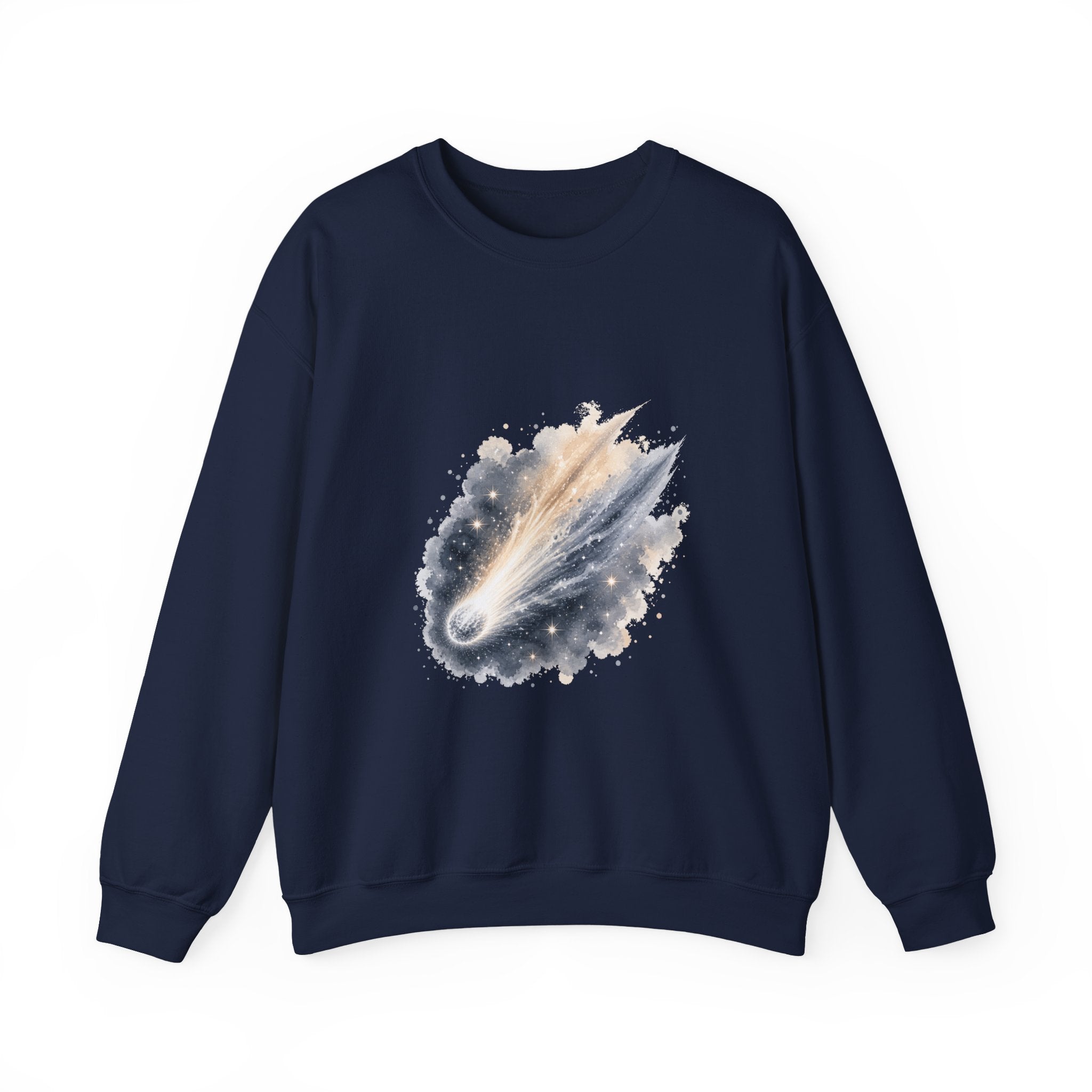 Matching Couple Sweatshirt - Comet & Asteroid Matching Couple Comfort Colors Crew Watercolor Art His Hers Birthday Gift - Design A