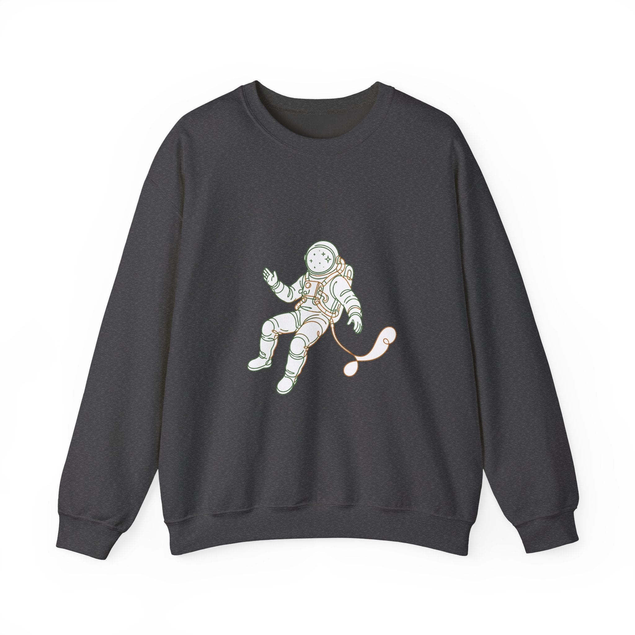 Matching Couple Sweatshirt - Astronaut & Planet Matching Couple Comfort Colors Crew Minimalist Art His Hers Christmas Gift - Design A