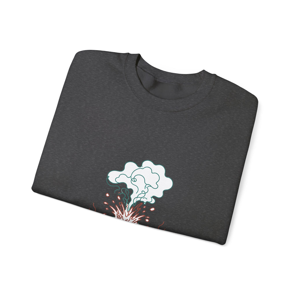Matching Couple Sweatshirt - Volcano & Glacier Matching Couple Comfort Colors Crew Minimalist Art His Hers Christmas Gift - Design A