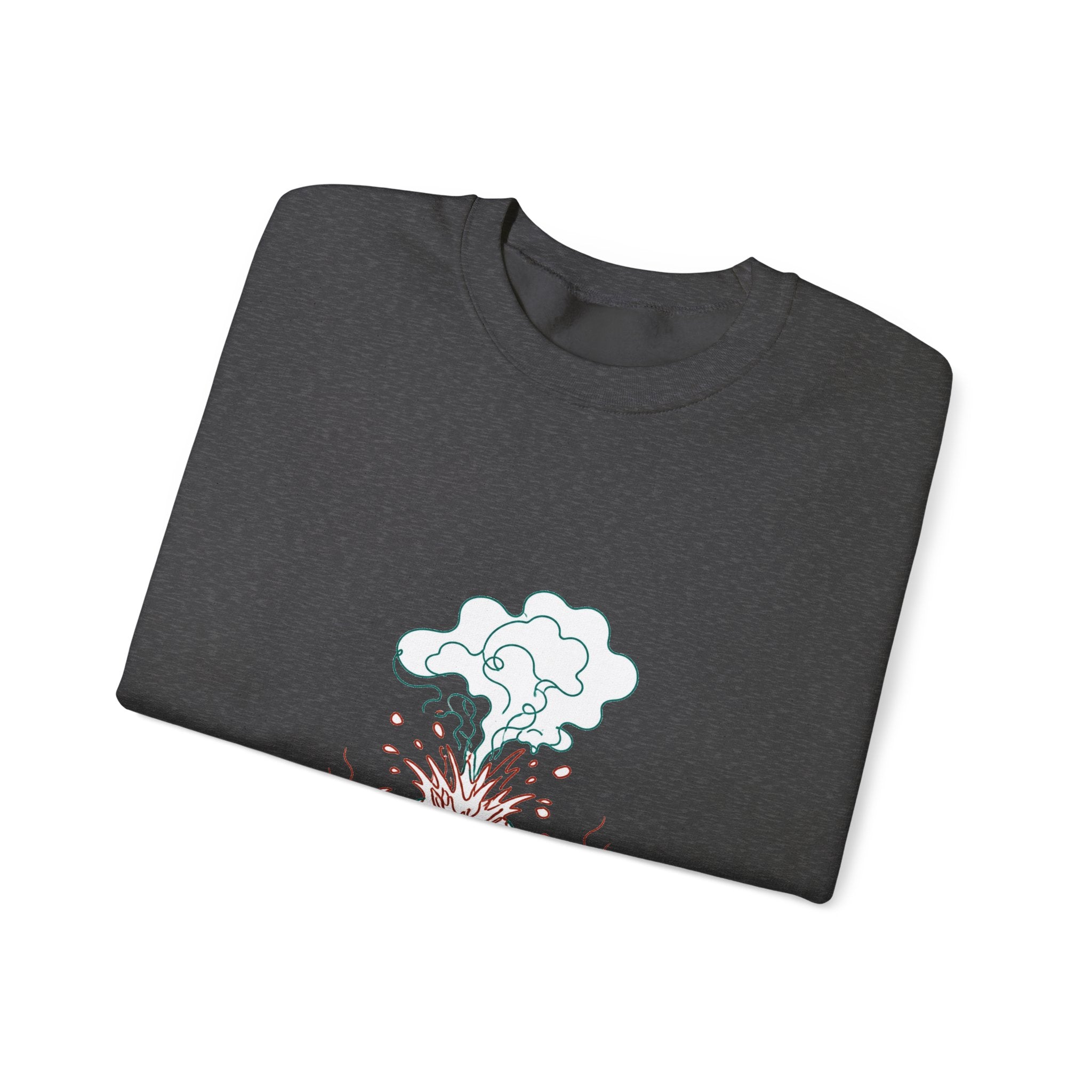 Matching Couple Sweatshirt - Volcano & Glacier Matching Couple Comfort Colors Crew Minimalist Art His Hers Christmas Gift - Design A