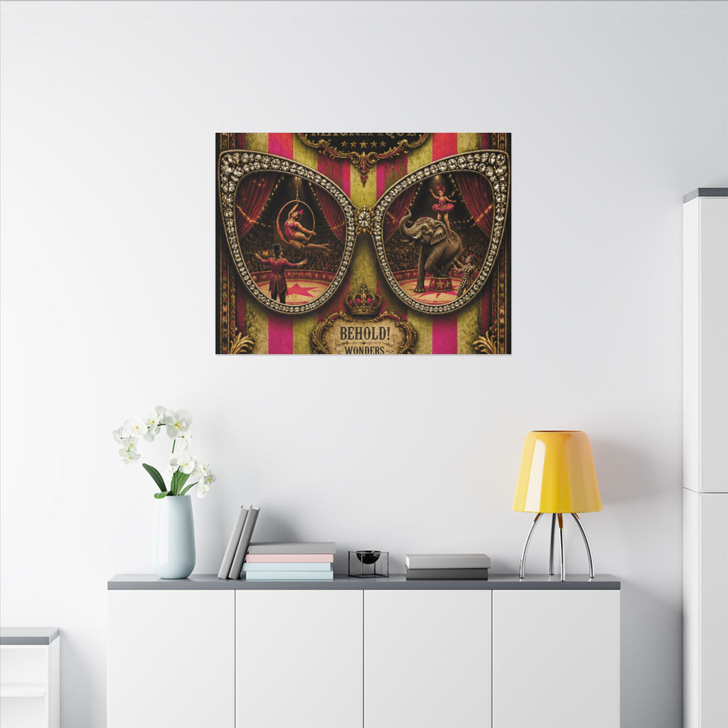 Sunglasses Circus Ring Wall Art Canvas 24×36 Baroque Studio Decor Maximalist Print