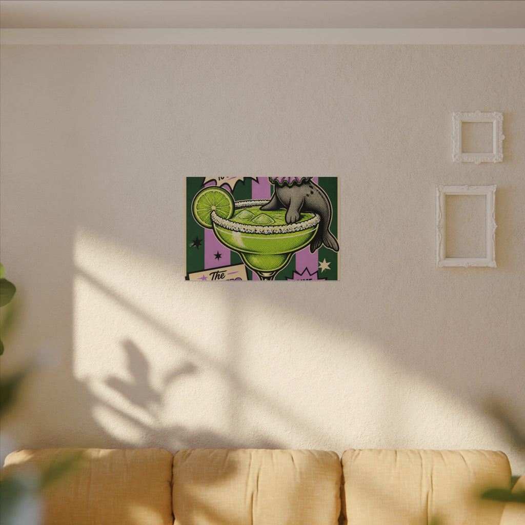 Margarita Balancing Seal Wall Art Canvas 16×20 Pop Art Living Room Decor Maximalist Print