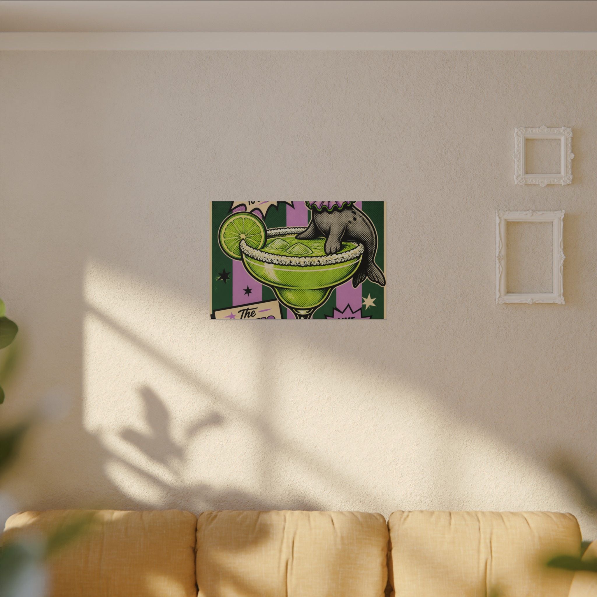 Margarita Balancing Seal Wall Art Canvas 16×20 Pop Art Living Room Decor Maximalist Print