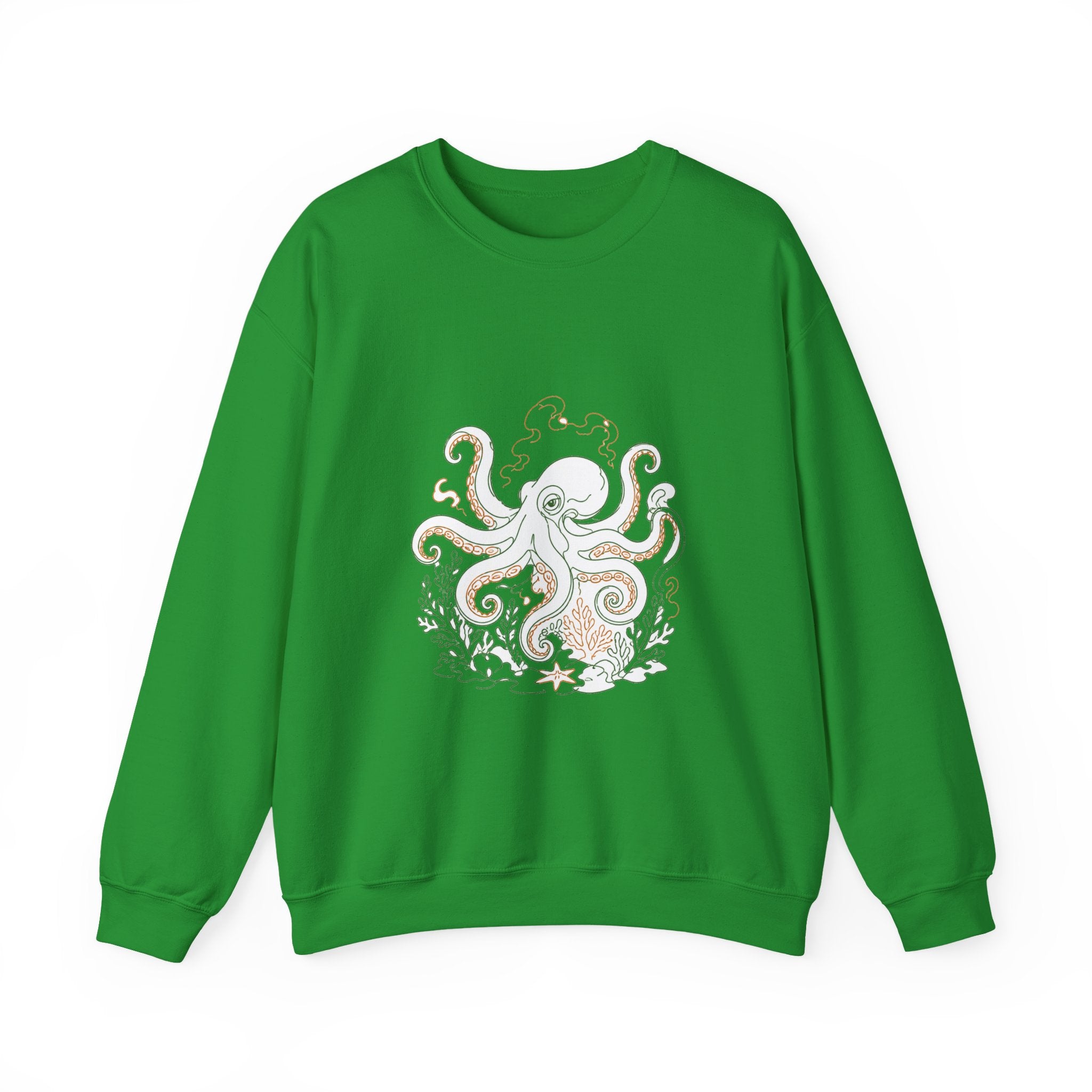 Matching Couple Sweatshirt - Octopus & Jellyfish Matching Couple Comfort Colors Crew Minimalist Art His Hers Christmas Gift - Design A