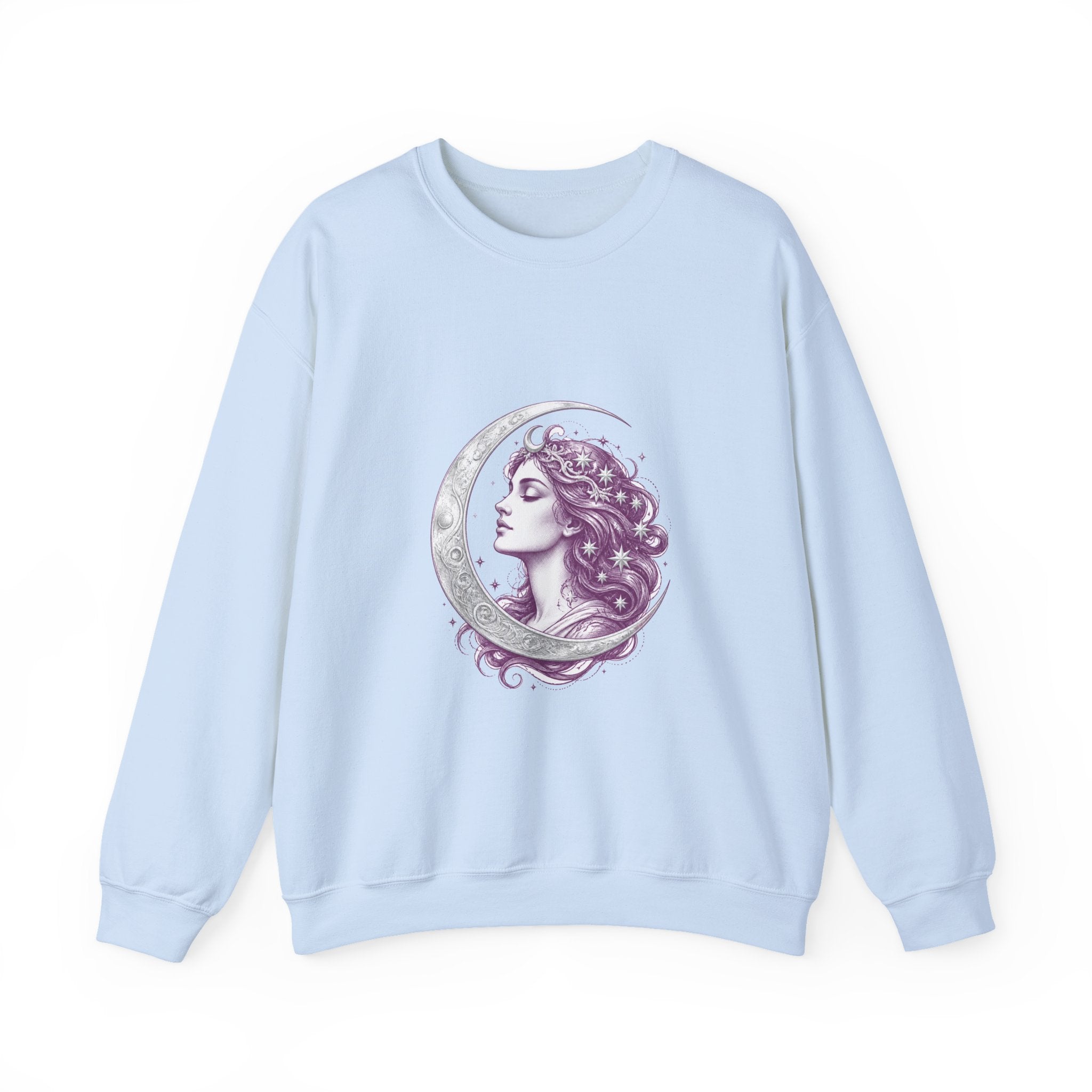 Matching Couple Sweatshirt - Helios & Selene Matching Couple Comfort Colors Crew Hand-Drawn Art His Hers Anniversary Gift - Design B