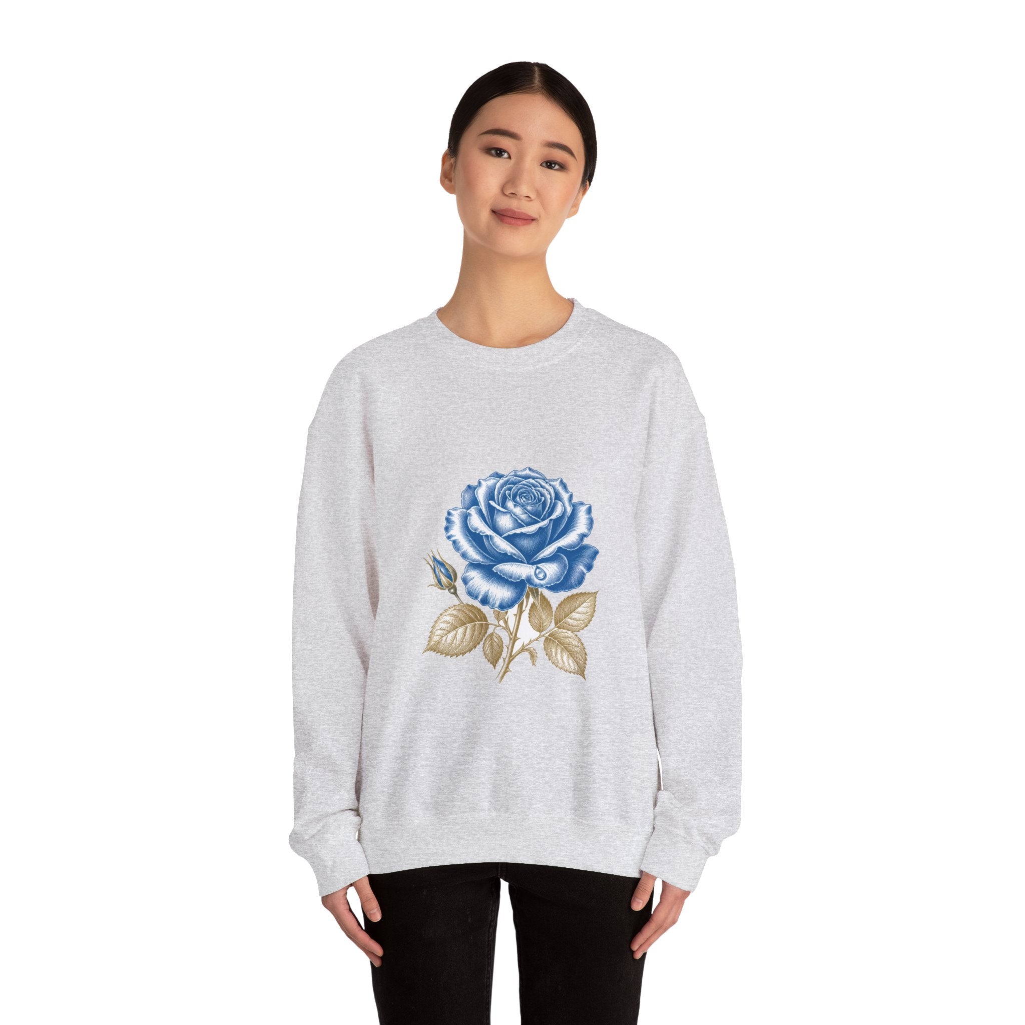 Matching Couple Sweatshirt - Rose & Thorn Matching Couple Comfort Colors Crew Vintage Art His Hers Honeymoon Gift - Design A