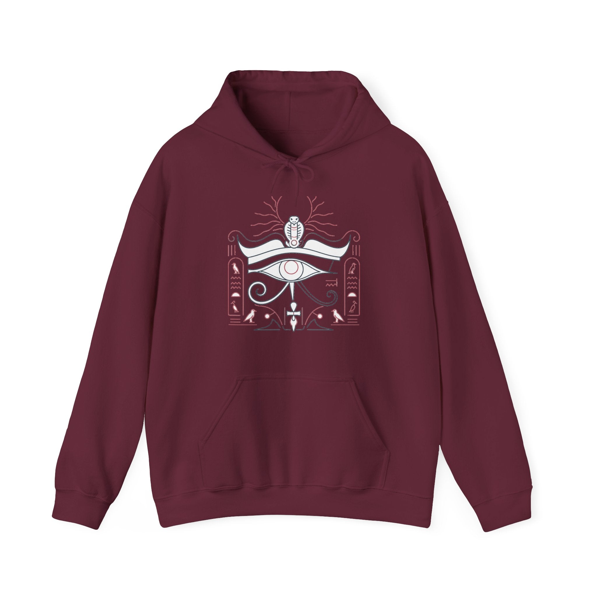 Matching Couple Sweatshirt - Eye of Ra & Horus Matching Couple Hooded Sweatshirt Minimalist Art His Hers Valentine Gift - Design A