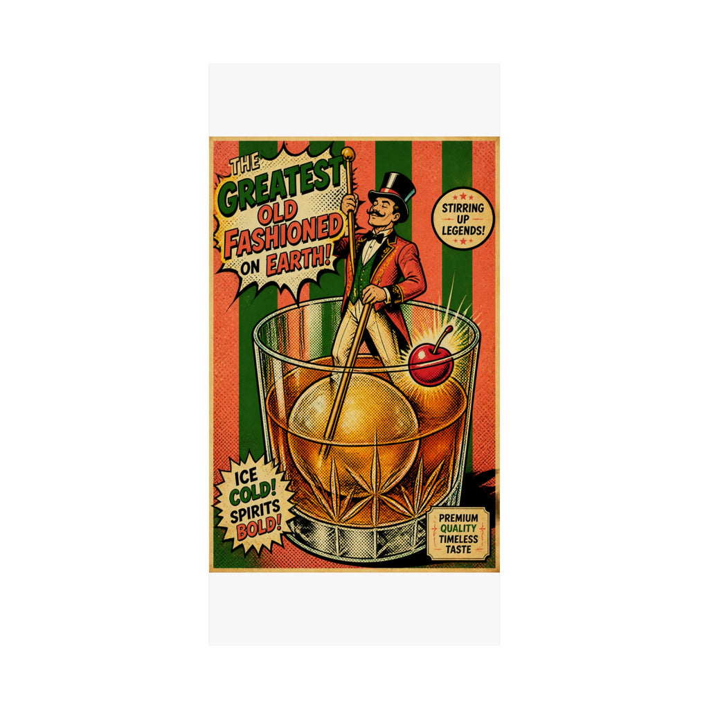 Old Fashioned Ringmaster Wall Art Poster 24×36 Pop Art Restaurant Decor Maximalist Print