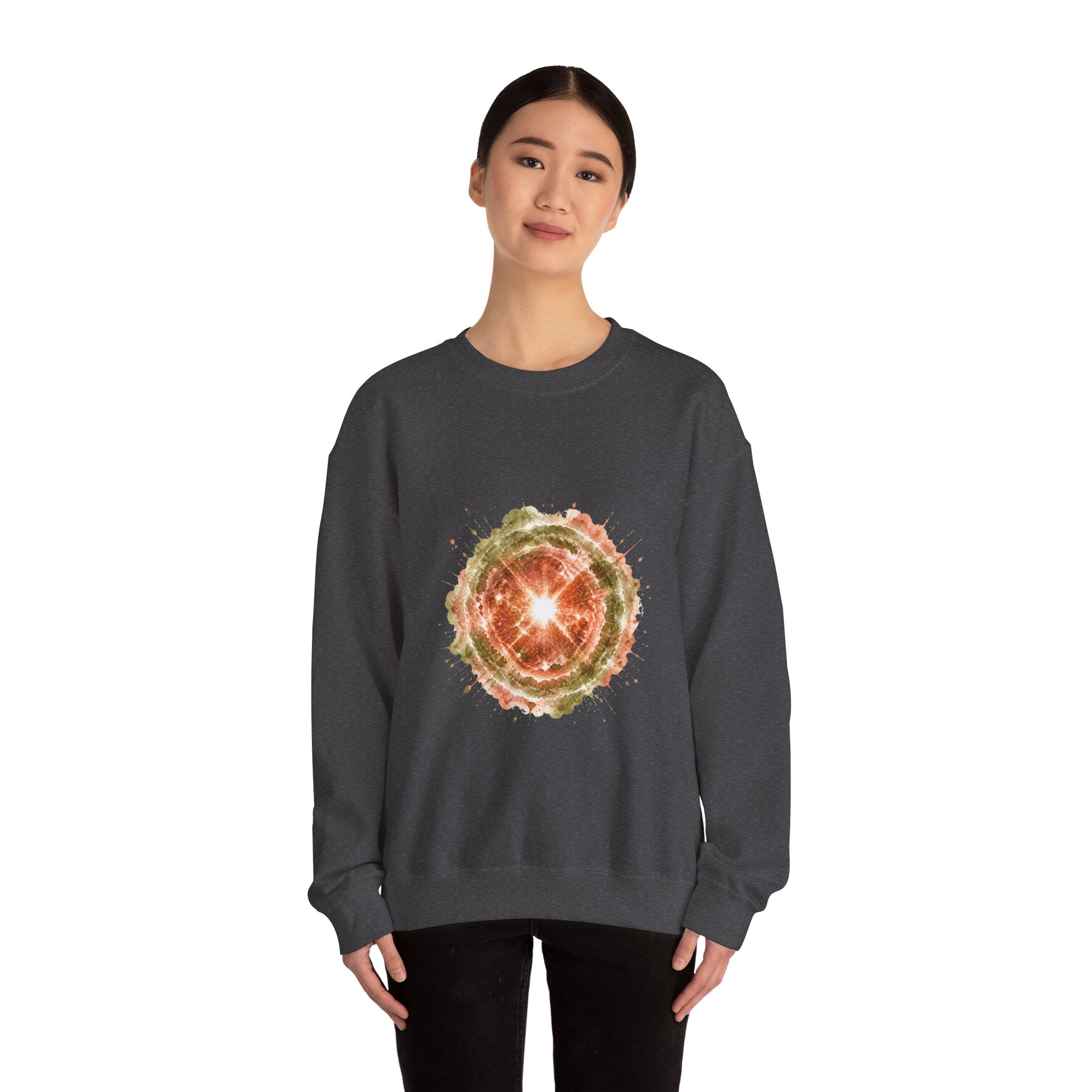 Matching Couple Sweatshirt - Galaxy & Supernova Matching Couple Crewneck Sweatshirt Watercolor Art His Hers Engagement Gift - Design B