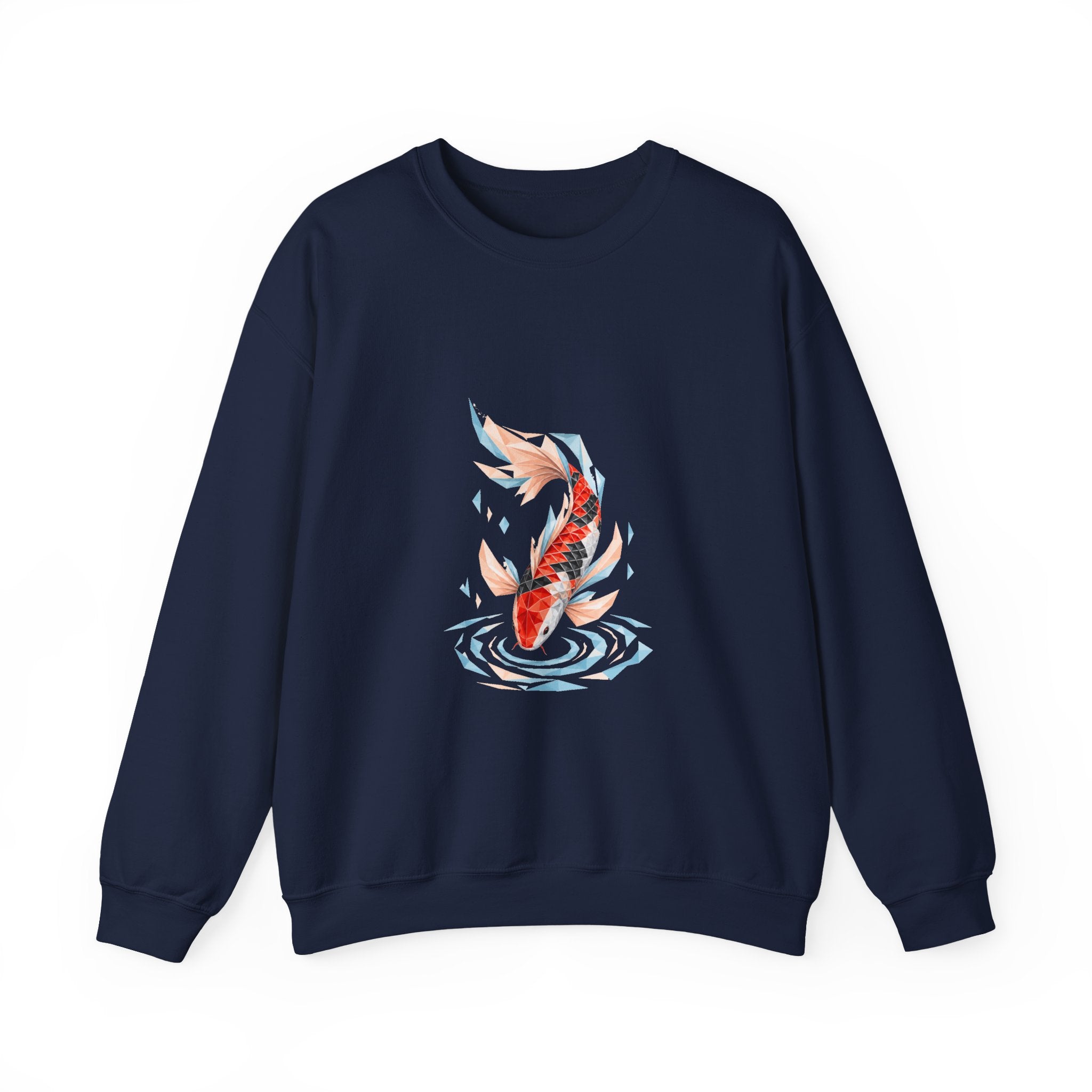 Matching Couple Sweatshirt - Koi Fish Yin Yang Matching Couple Premium Fleece Sweatshirt Geometric Art His Hers Love Gift - Design B