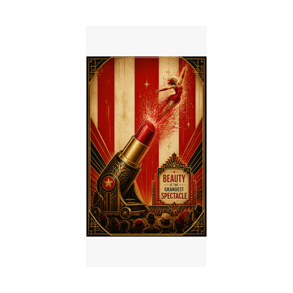 Lipstick Cannon Wall Art Poster 24×36 Art Deco Bar Area Decor Maximalist Print