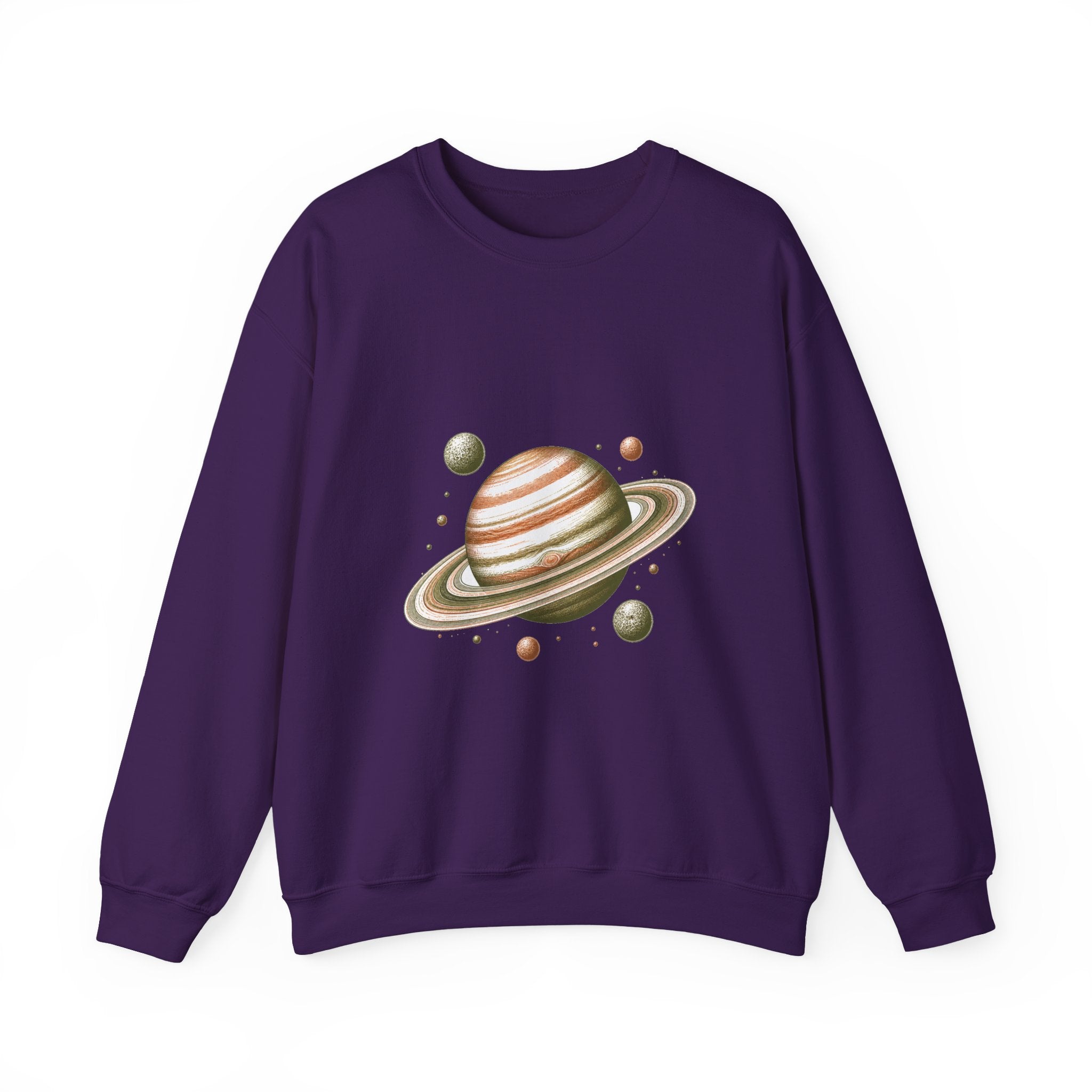 Matching Couple Sweatshirt - Saturn & Jupiter Matching Couple Comfort Colors Crew Hand-Drawn Art His Hers Anniversary Gift - Design A