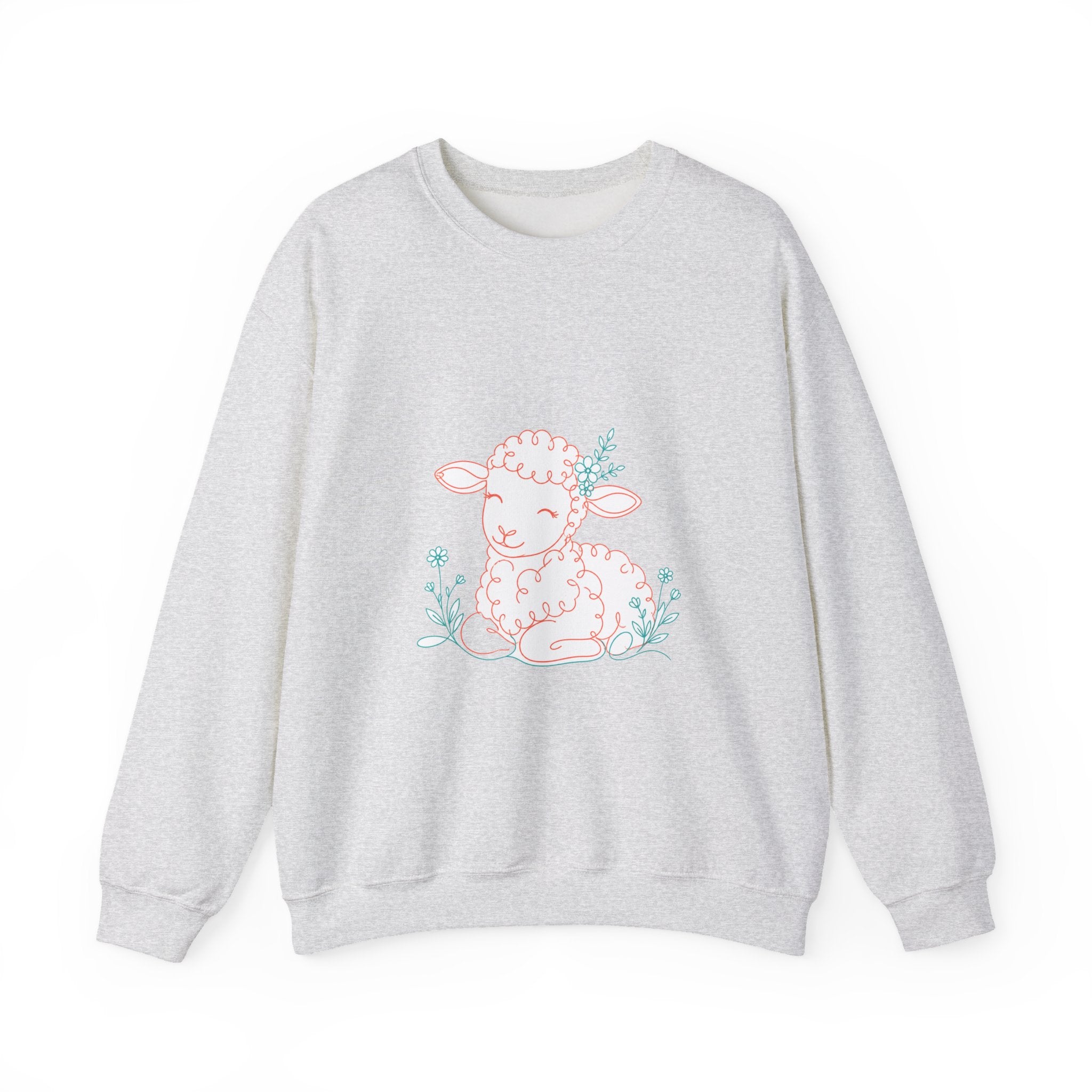 Matching Couple Sweatshirt - Lion & Lamb Matching Couple Premium Fleece Sweatshirt Minimalist Art His Hers Christmas Gift - Design B