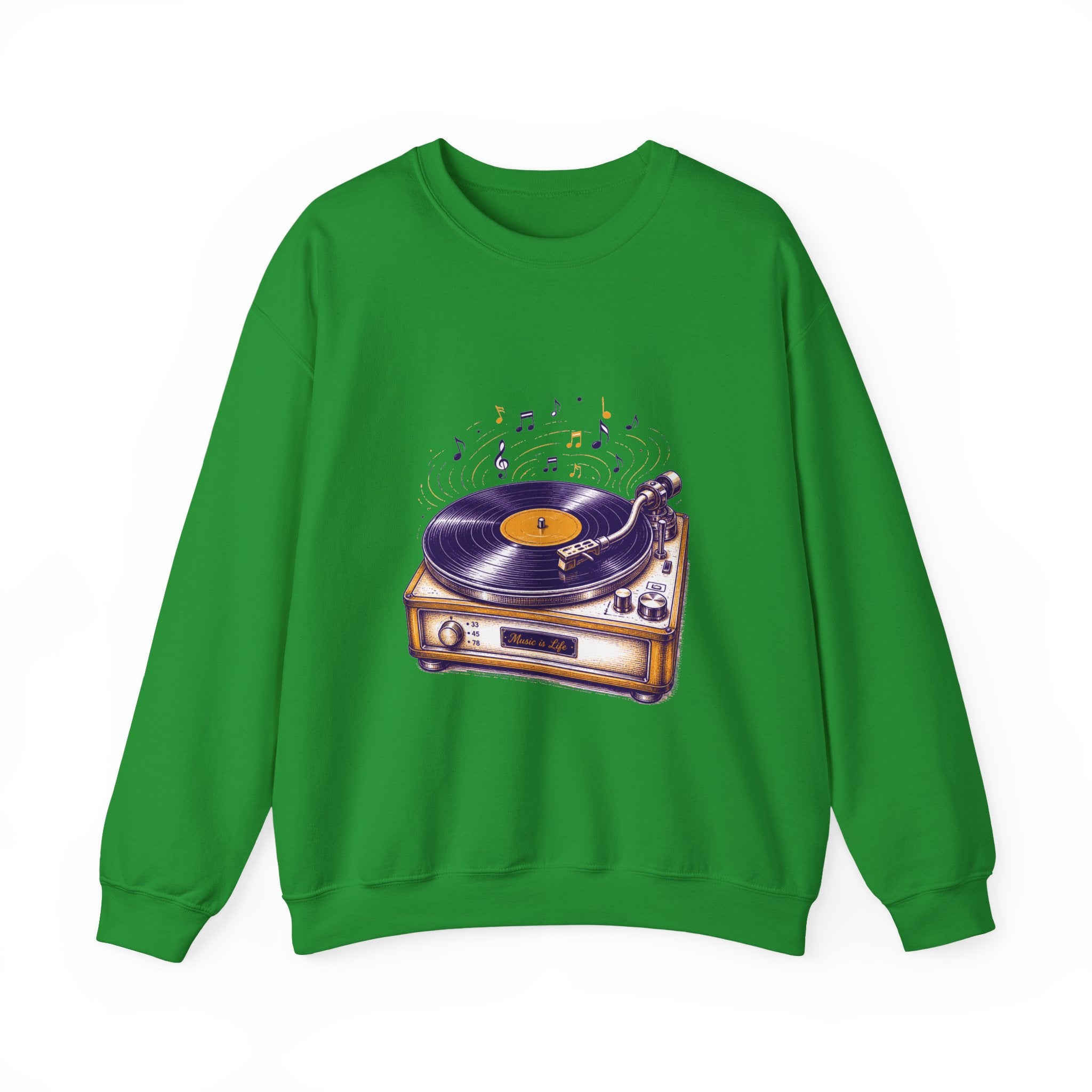 Matching Couple Sweatshirt - Vinyl & Cassette Matching Couple Premium Fleece Sweatshirt Hand-Drawn Art His Hers Anniversary Gift - Design A