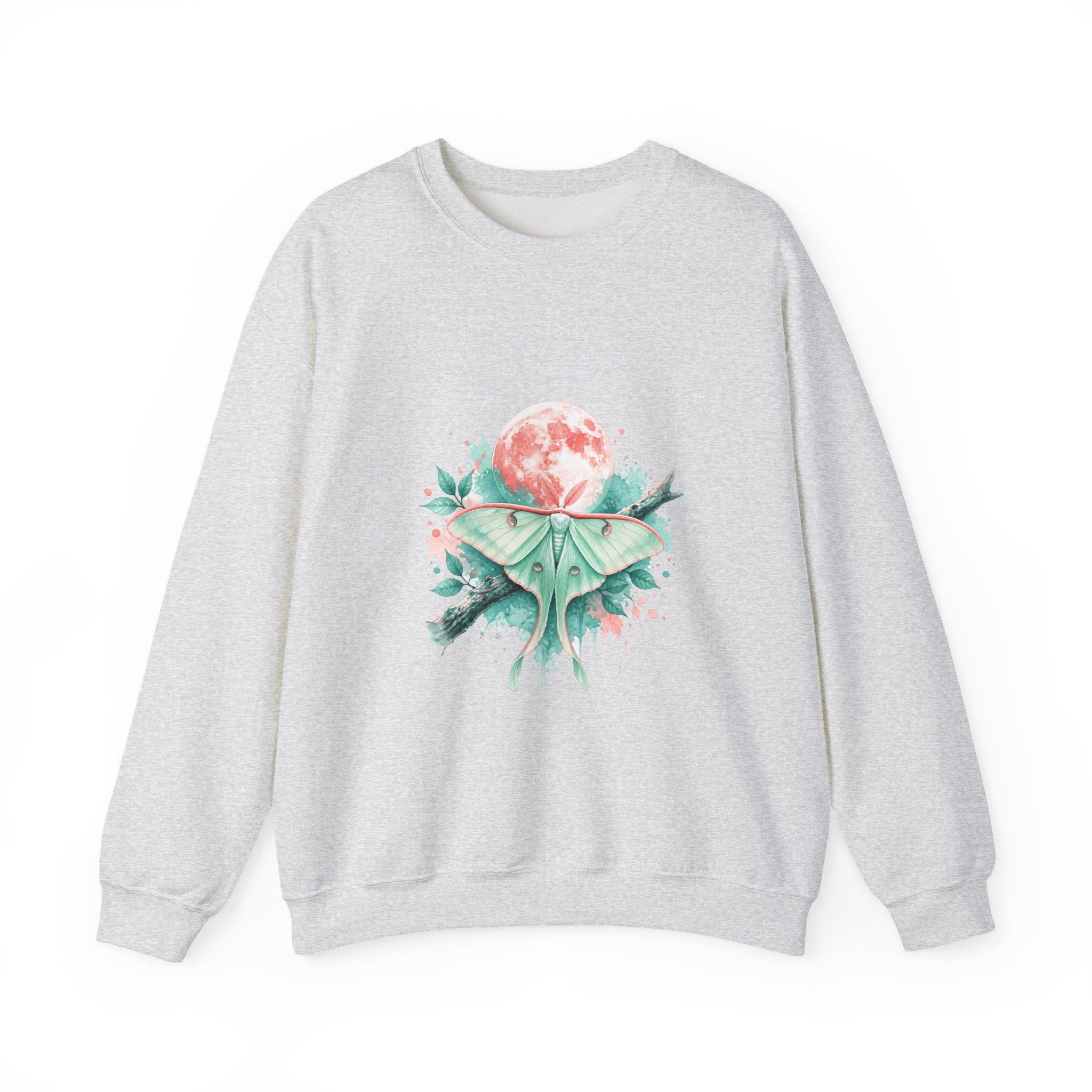 Matching Couple Sweatshirt - Butterfly & Moth Matching Couple Crewneck Sweatshirt Watercolor Art His Hers Engagement Gift - Design B