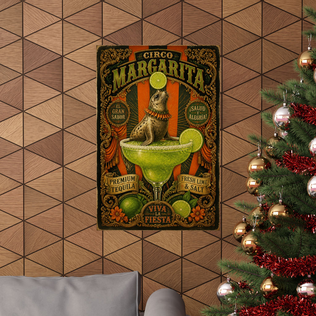 Margarita Balancing Seal Wall Art Poster 18×24 Baroque Home Office Decor Maximalist Print