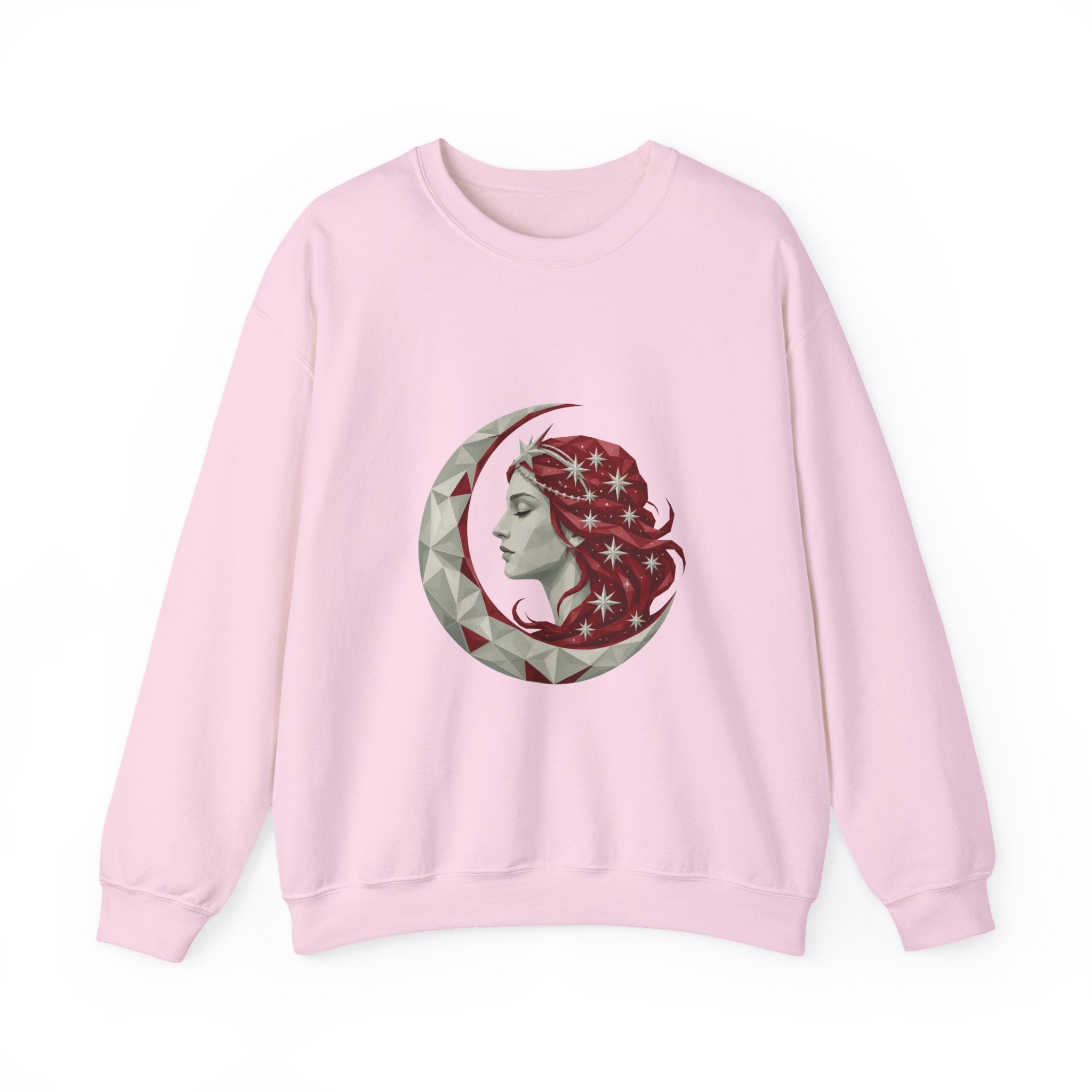 Matching Couple Sweatshirt - Helios & Selene Matching Couple Premium Fleece Sweatshirt Geometric Art His Hers Love Gift - Design B