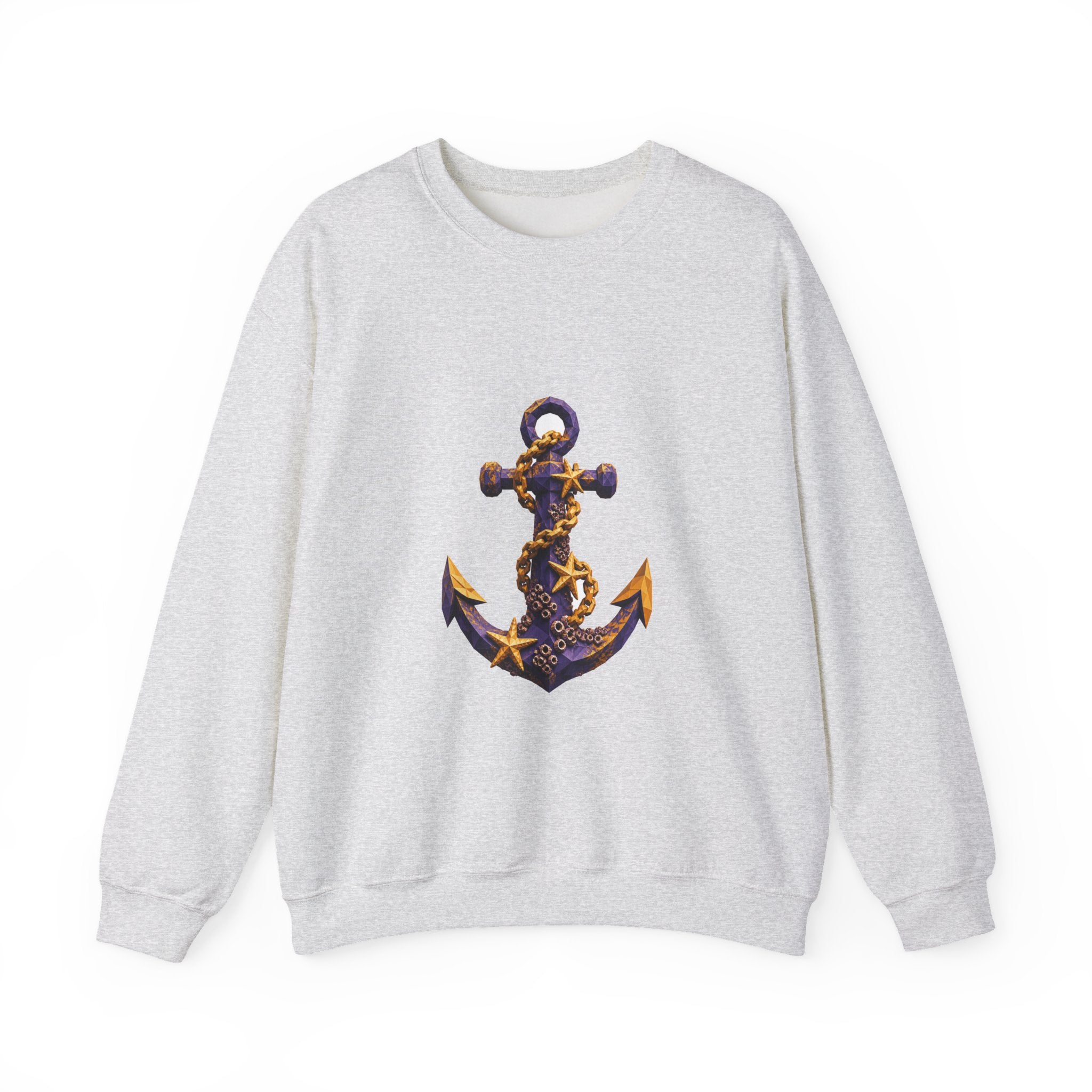 Matching Couple Sweatshirt - Anchor & Sail Matching Couple Crewneck Sweatshirt Geometric Art His Hers Couple Gift - Design A
