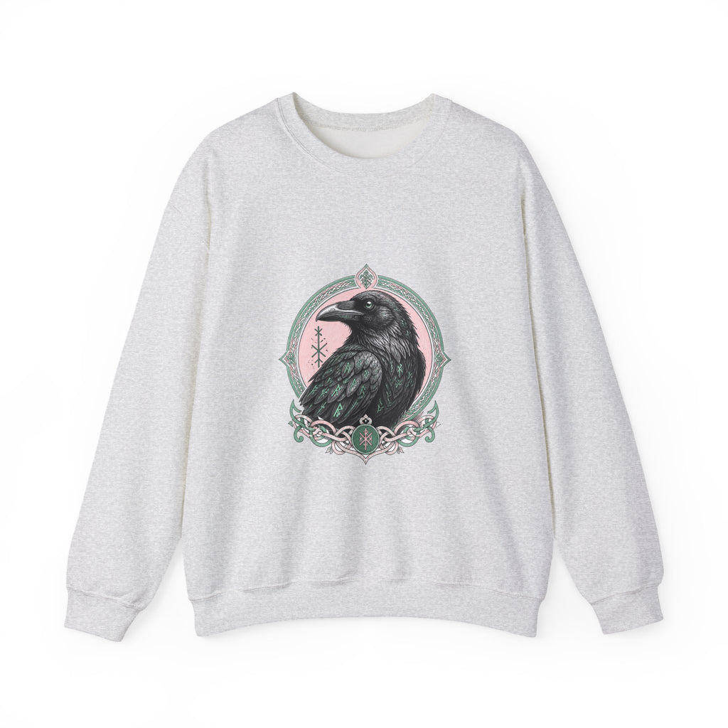 Matching Couple Sweatshirt - Huginn & Muninn Matching Couple Crewneck Sweatshirt Hand-Drawn Art His Hers Best Friend Gift - Design A