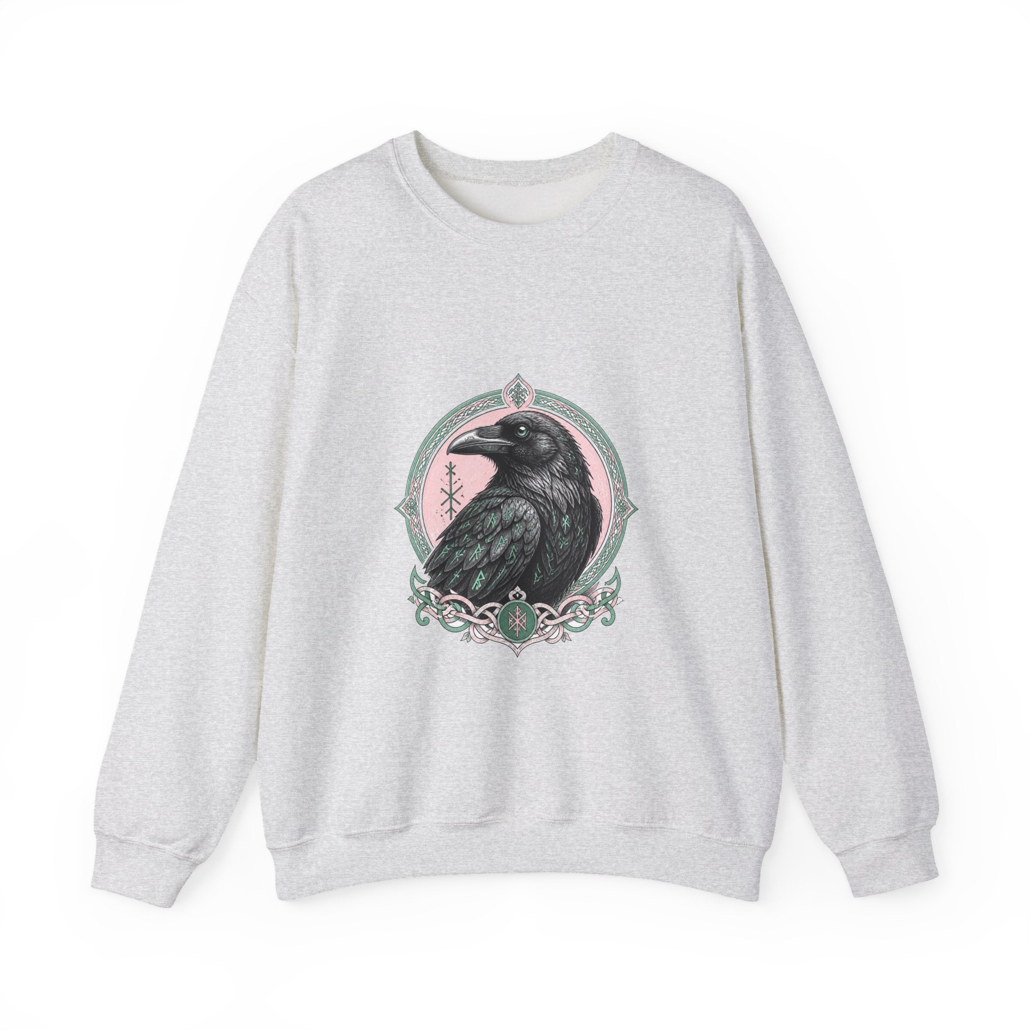 Matching Couple Sweatshirt - Huginn & Muninn Matching Couple Crewneck Sweatshirt Hand-Drawn Art His Hers Best Friend Gift - Design A