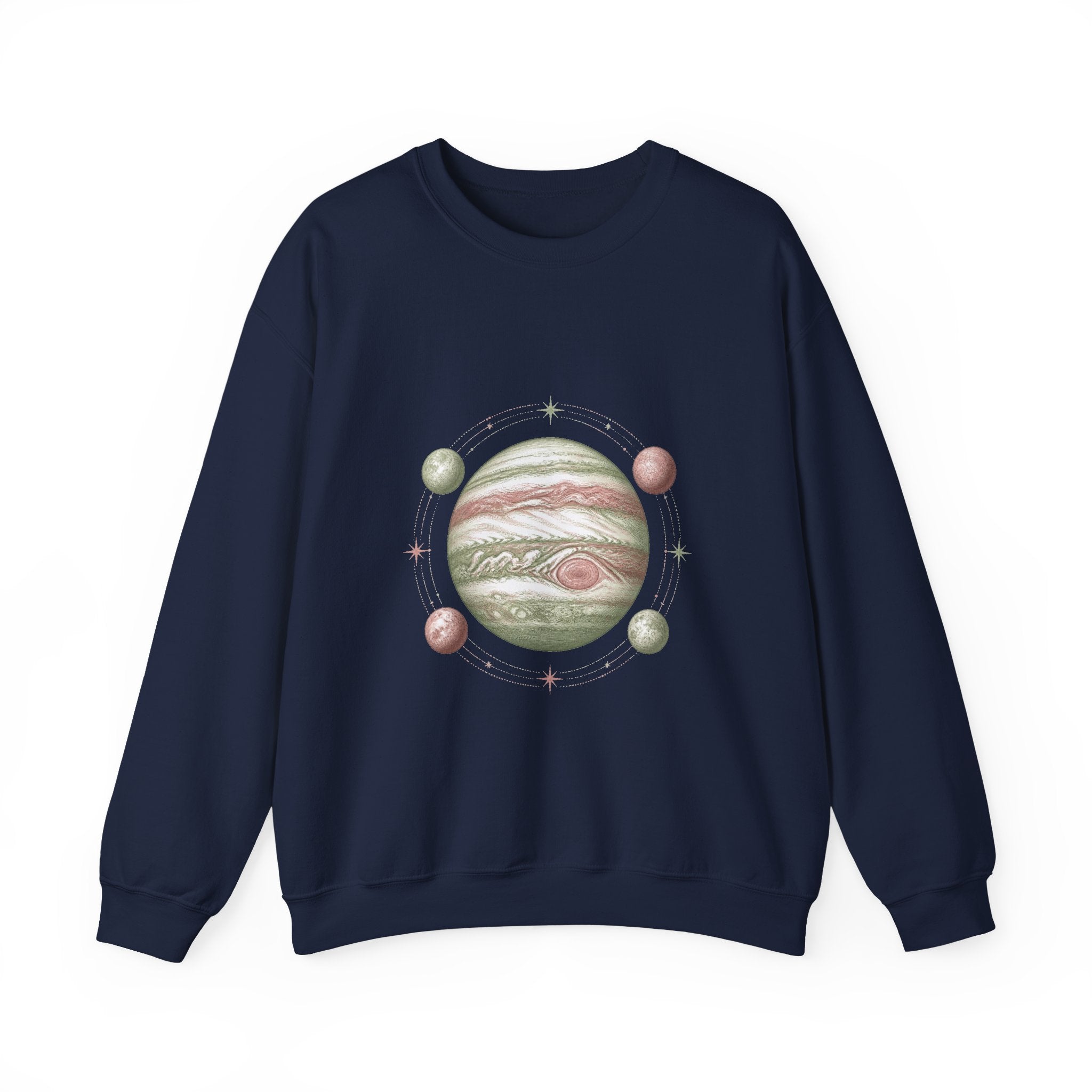 Matching Couple Sweatshirt - Saturn & Jupiter Matching Couple Premium Fleece Sweatshirt Vintage Art His Hers Honeymoon Gift - Design B