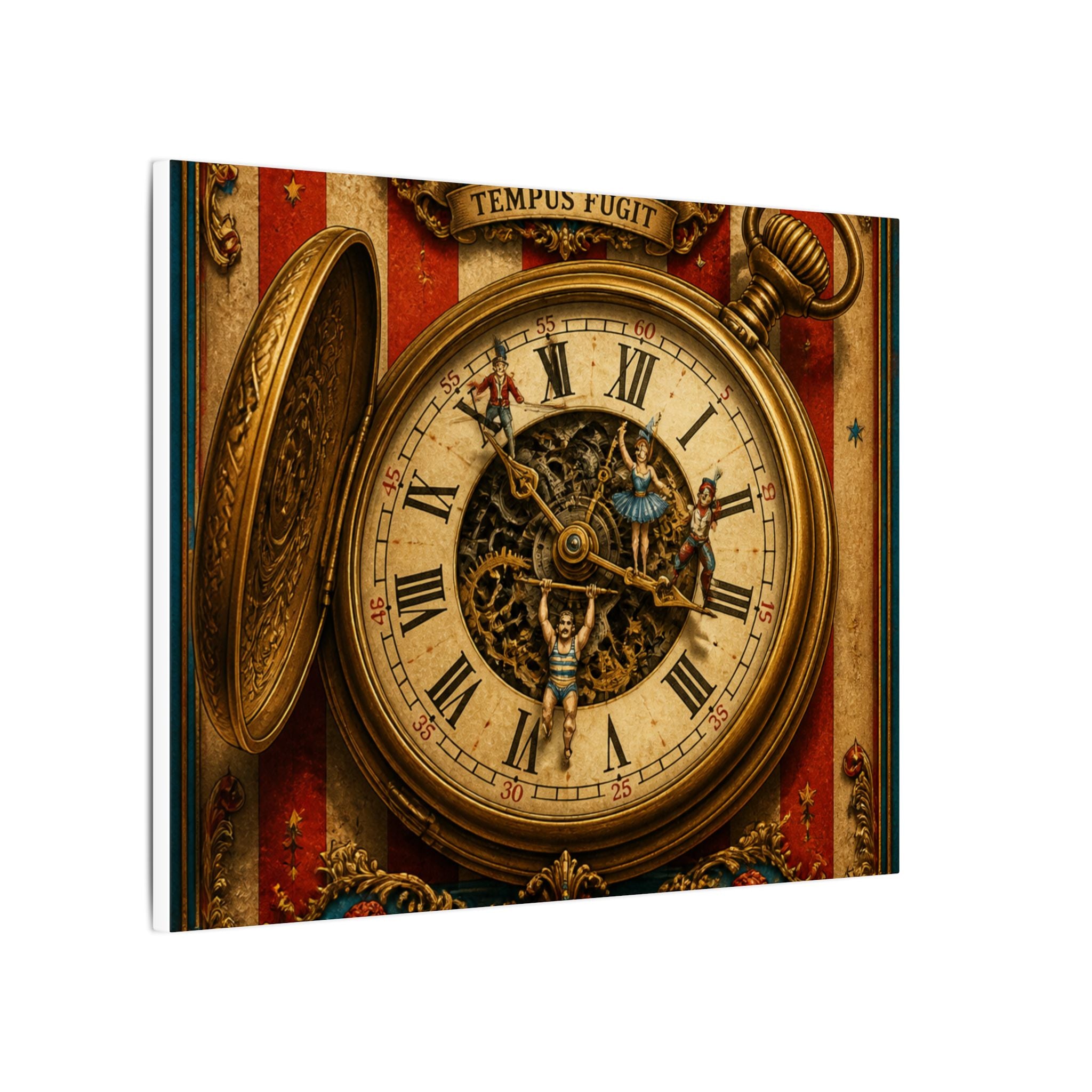 Pocket Watch Performers Wall Art Canvas 16×20 Baroque Home Office Decor Maximalist Print