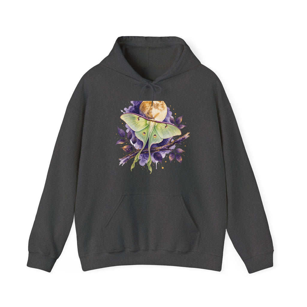 Matching Couple Sweatshirt - Butterfly & Moth Matching Couple Hooded Sweatshirt Watercolor Art His Hers Engagement Gift - Design B