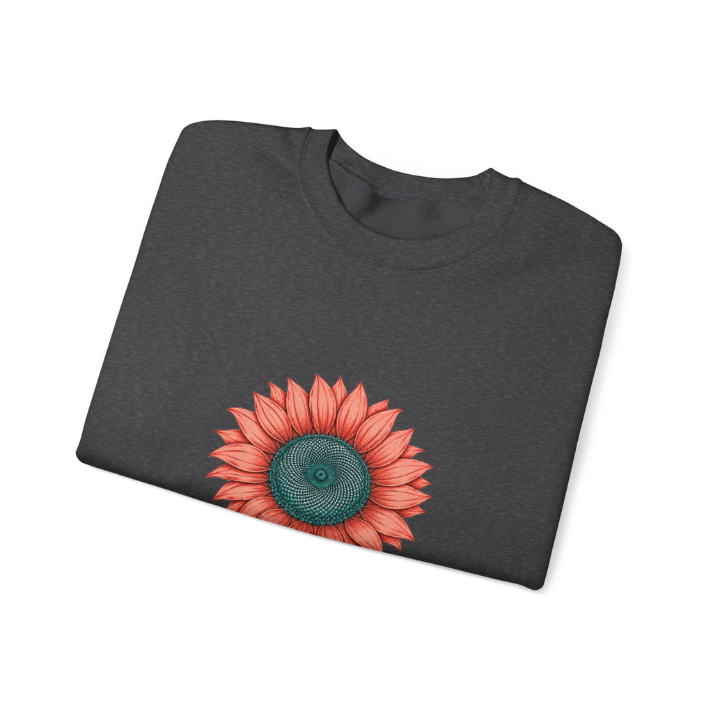 Matching Couple Sweatshirt - Sunflower & Moonflower Matching Couple Crewneck Sweatshirt Hand-Drawn Art His Hers Best Friend Gift - Design A