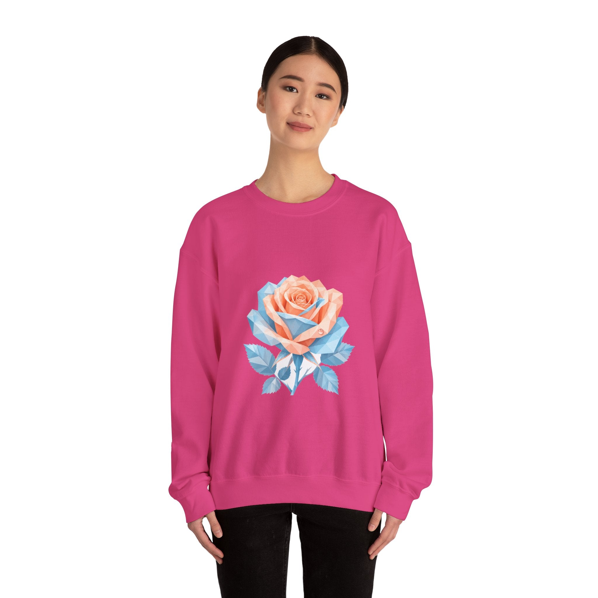 Matching Couple Sweatshirt - Rose & Thorn Matching Couple Comfort Colors Crew Geometric Art His Hers Love Gift - Design A