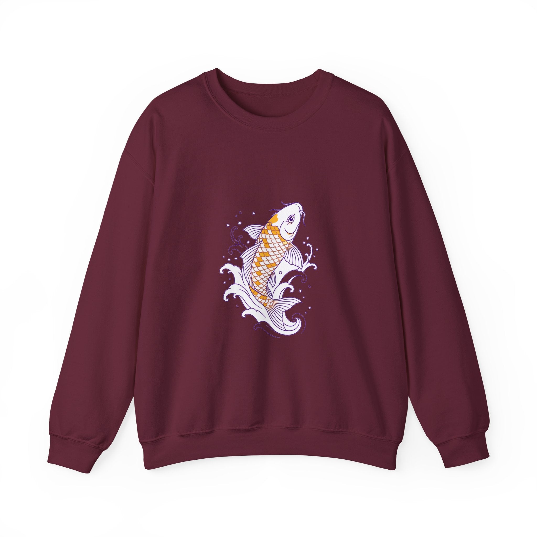 Matching Couple Sweatshirt - Koi Fish Yin Yang Matching Couple Comfort Colors Crew Minimalist Art His Hers Christmas Gift - Design A