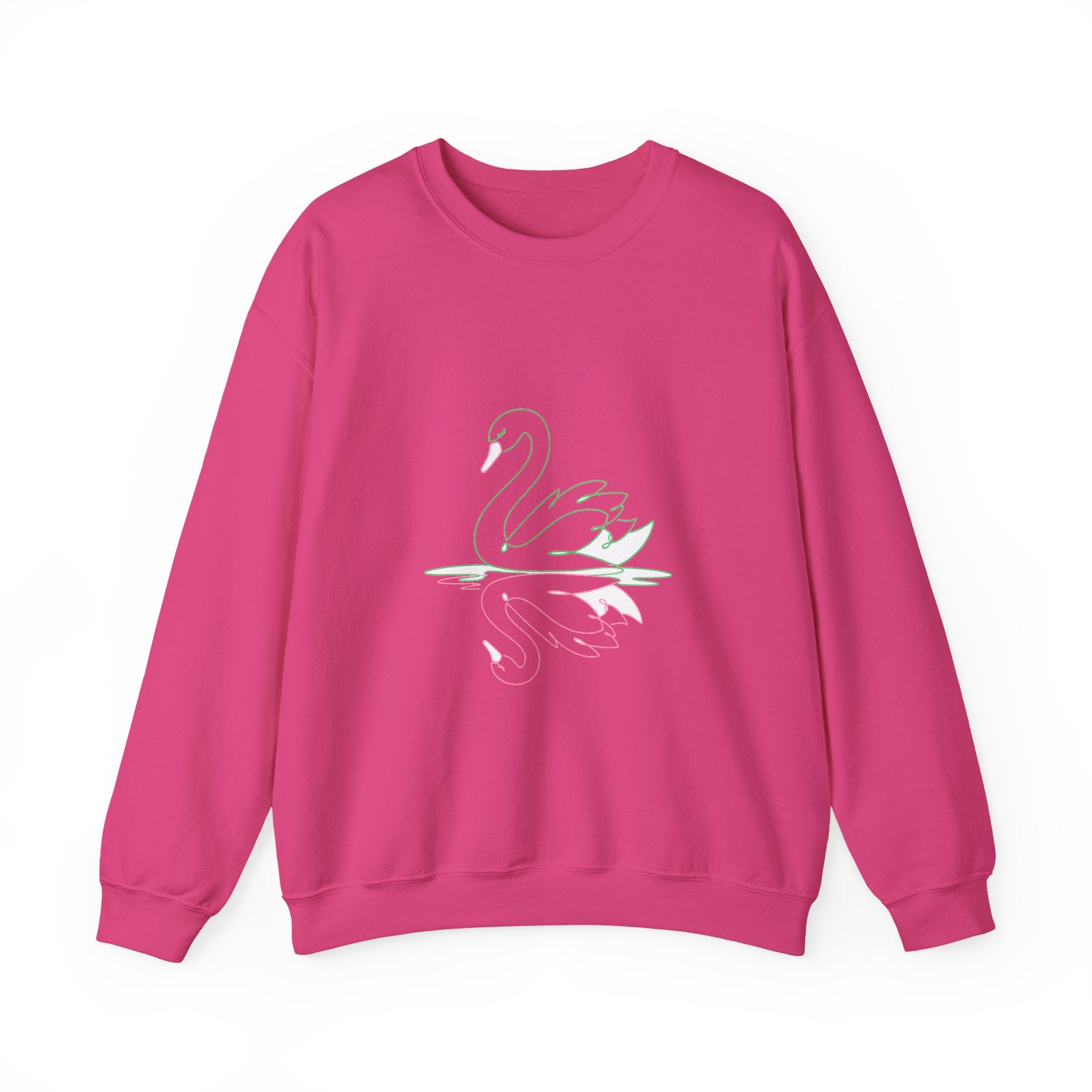 Matching Couple Sweatshirt - Raven & Swan Matching Couple Crewneck Sweatshirt Minimalist Art His Hers Valentine Gift - Design B