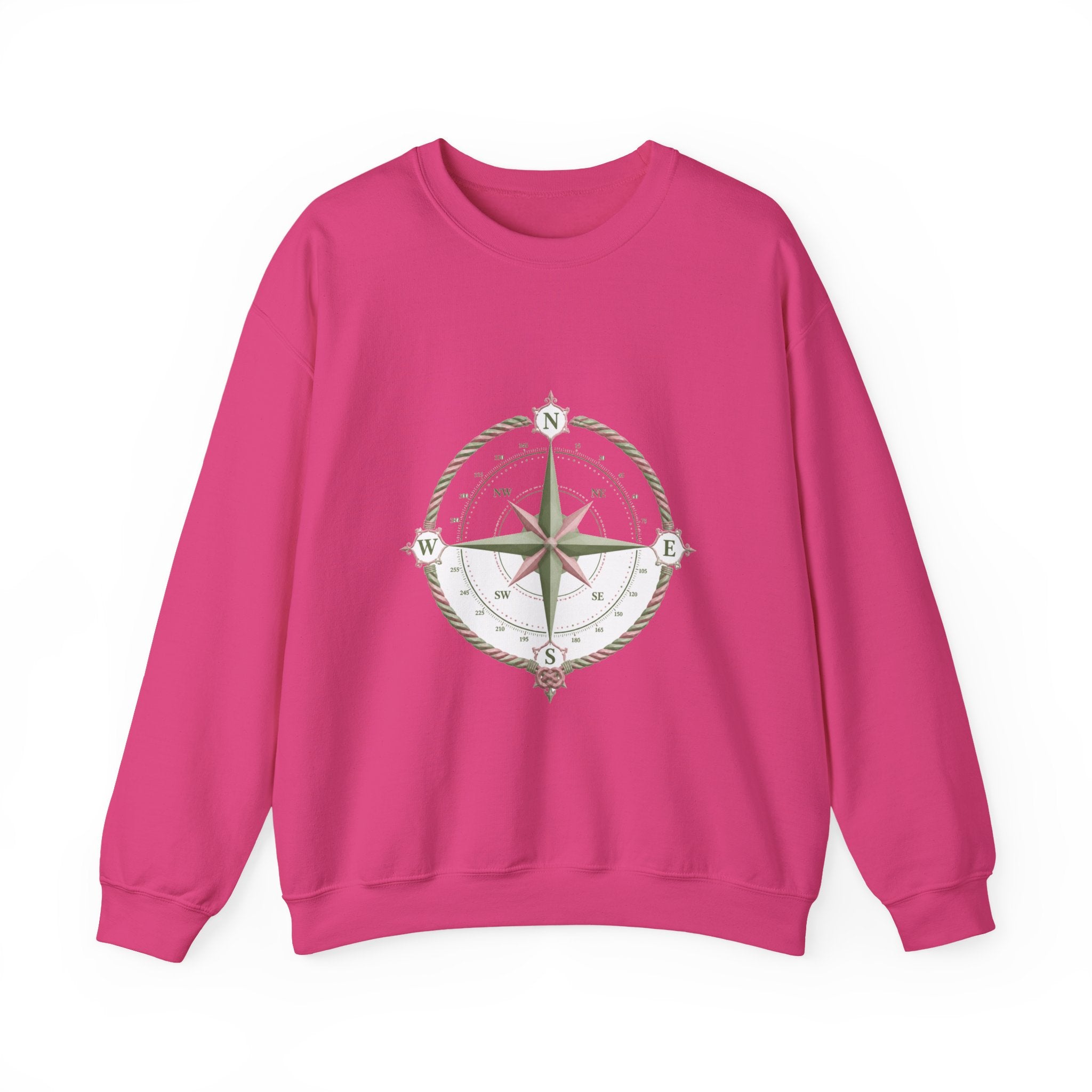 Matching Couple Sweatshirt - Compass North & South Matching Couple Premium Fleece Sweatshirt Geometric Art His Hers Love Gift - Design A