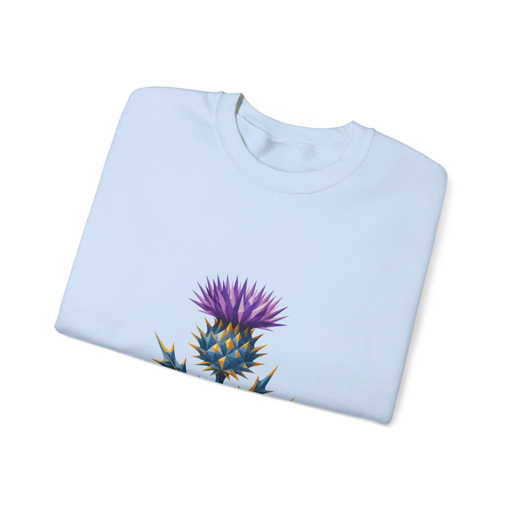 Matching Couple Sweatshirt - Lavender & Thistle Matching Couple Crewneck Sweatshirt Geometric Art His Hers Couple Gift - Design B