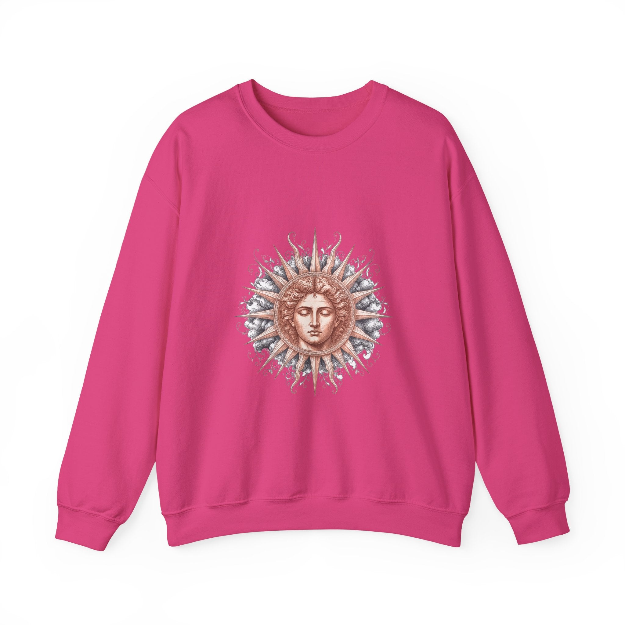 Matching Couple Sweatshirt - Helios & Selene Matching Couple Premium Fleece Sweatshirt Vintage Art His Hers Honeymoon Gift - Design A