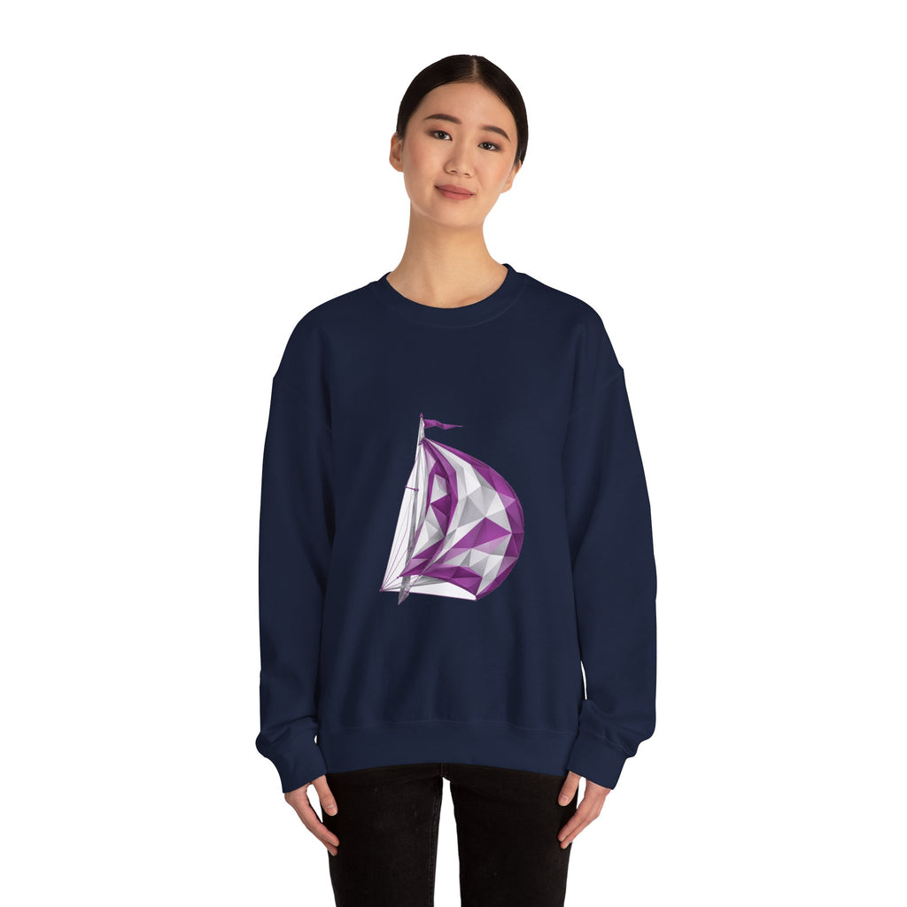 Matching Couple Sweatshirt - Anchor & Sail Matching Couple Comfort Colors Crew Geometric Art His Hers Love Gift - Design B