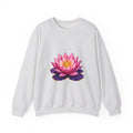 Matching Couple Sweatshirt - Open & Closed Lotus Matching Couple Comfort Colors Crew Geometric Art His Hers Love Gift - Design A