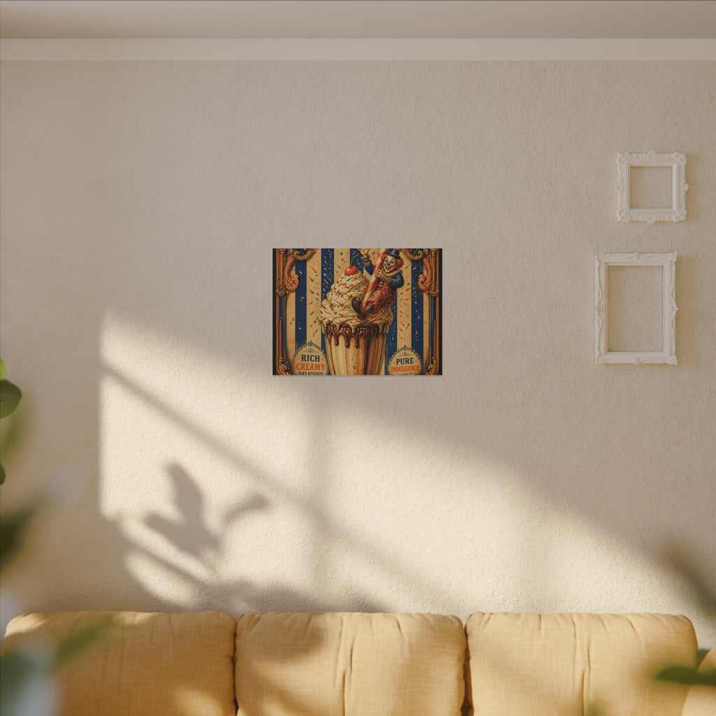 Milkshake Slide Clown Wall Art Canvas 16×20 Baroque Home Office Decor Maximalist Print