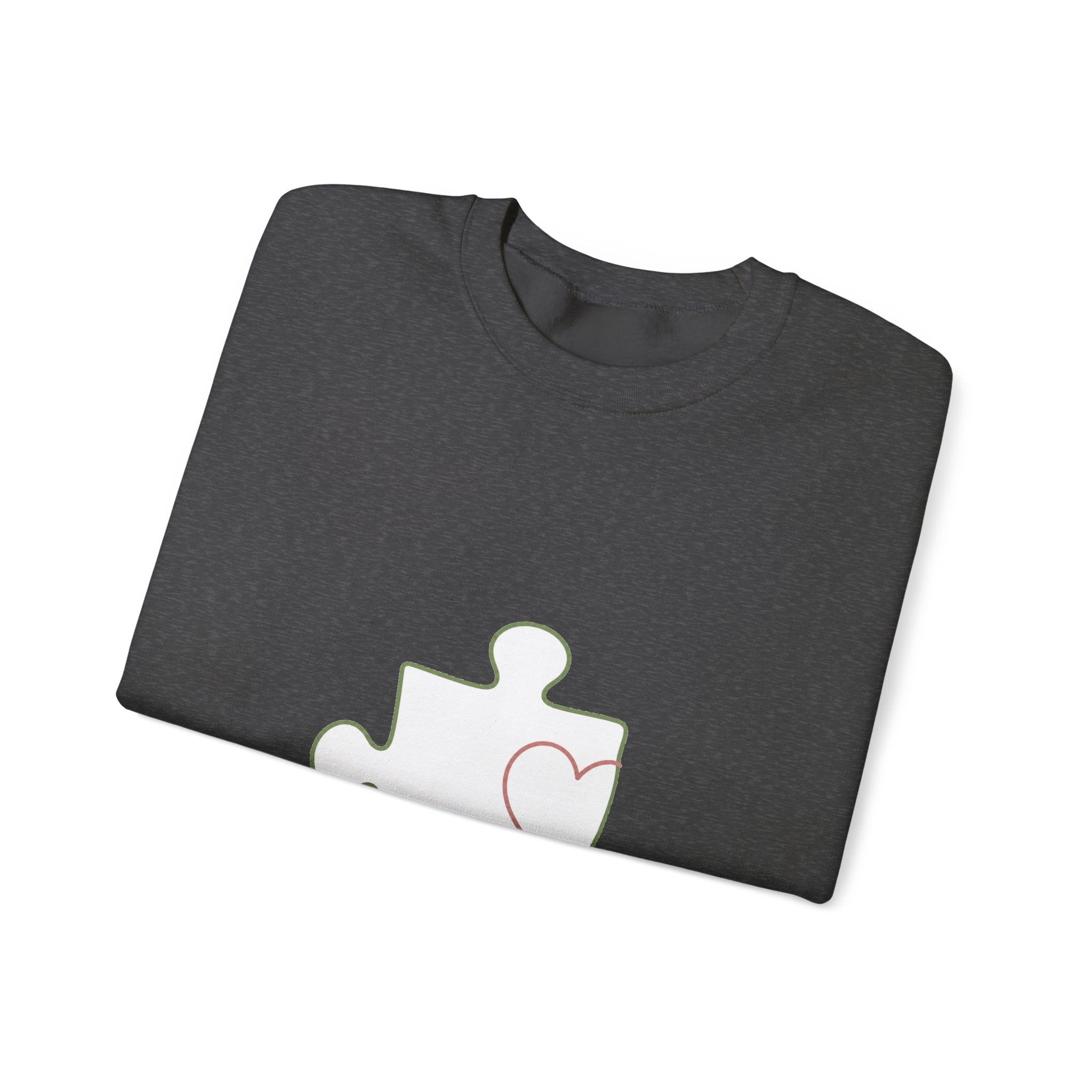 Matching Couple Sweatshirt - Puzzle Pieces Matching Couple Crewneck Sweatshirt Minimalist Art His Hers Valentine Gift - Design A