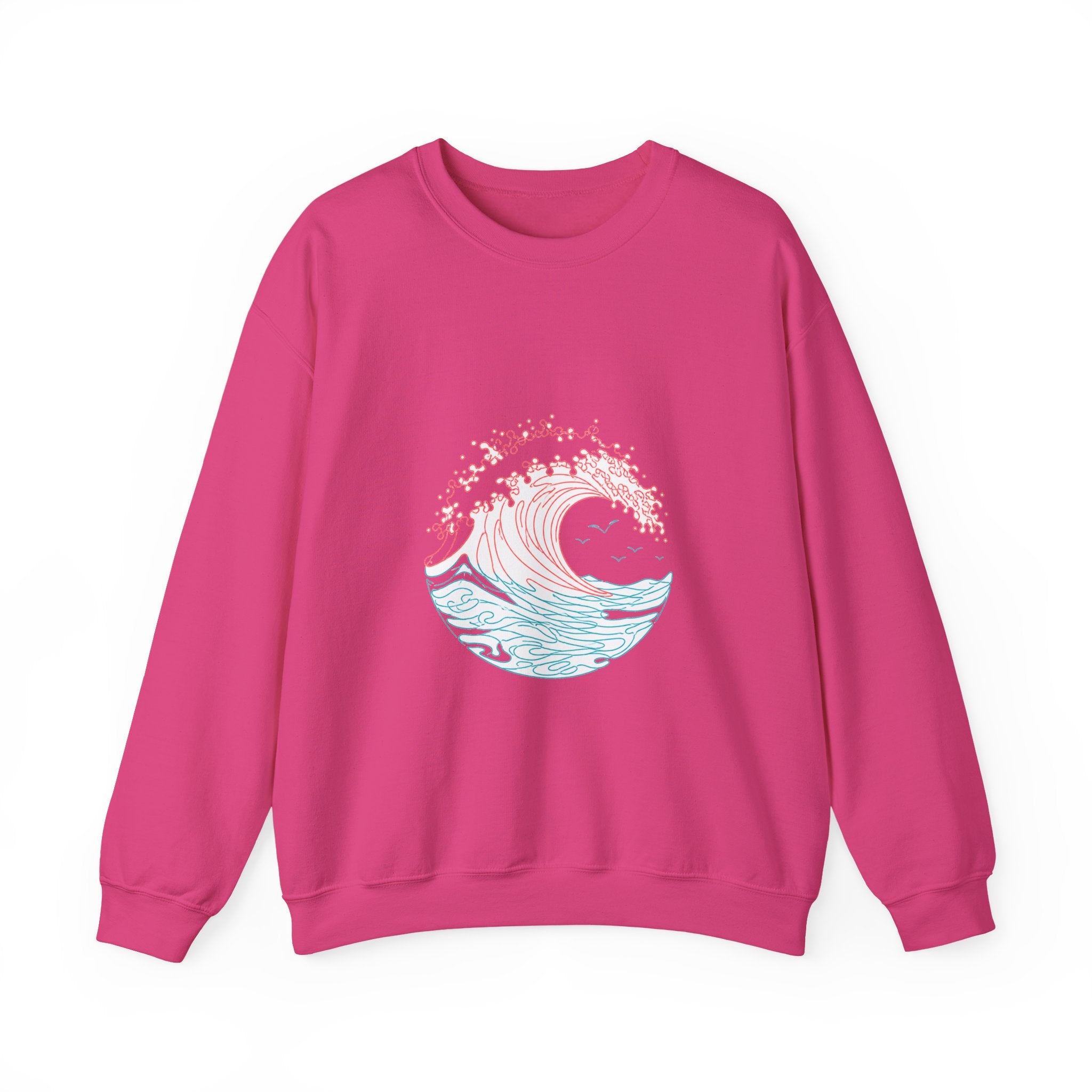 Matching Couple Sweatshirt - Mountain & Ocean Matching Couple Comfort Colors Crew Minimalist Art His Hers Christmas Gift - Design B