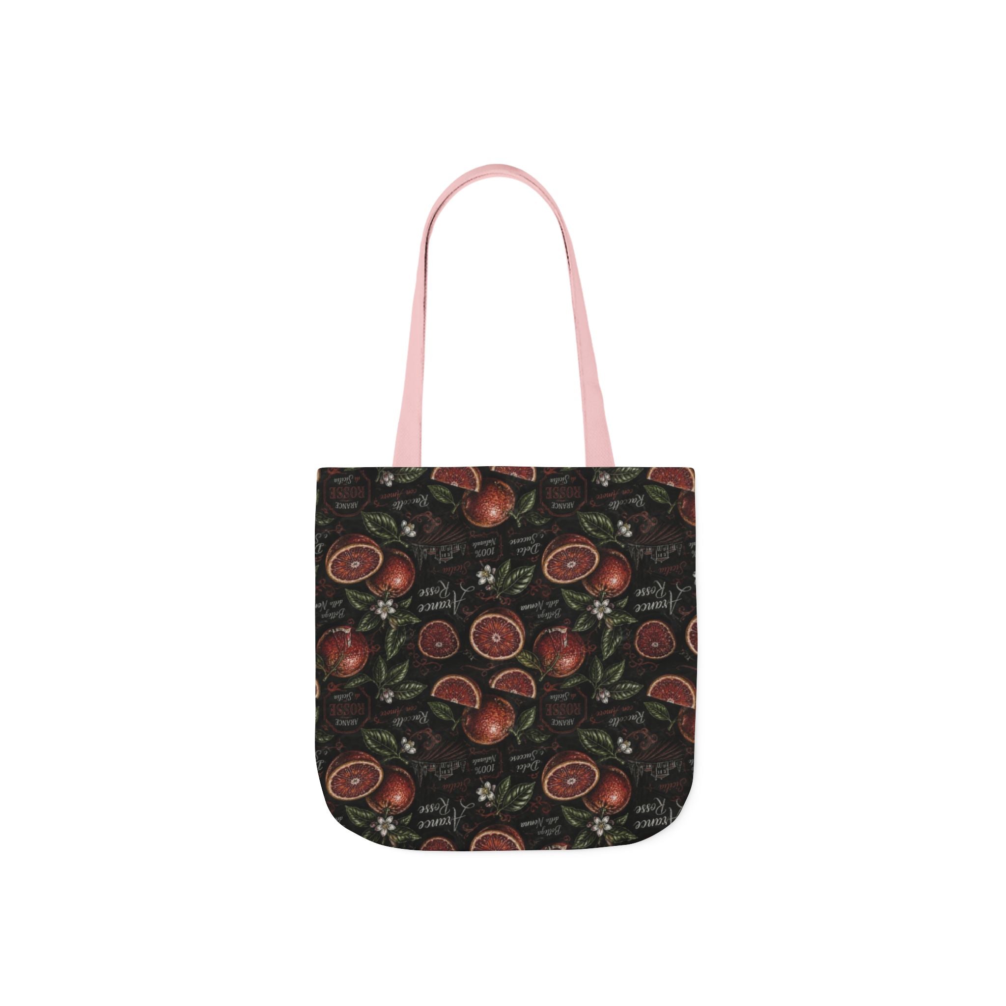 Blood Oranges Canvas Tote Bag Mediterranean Kitchen Chalk Art Design Italian Cottagecore Gift