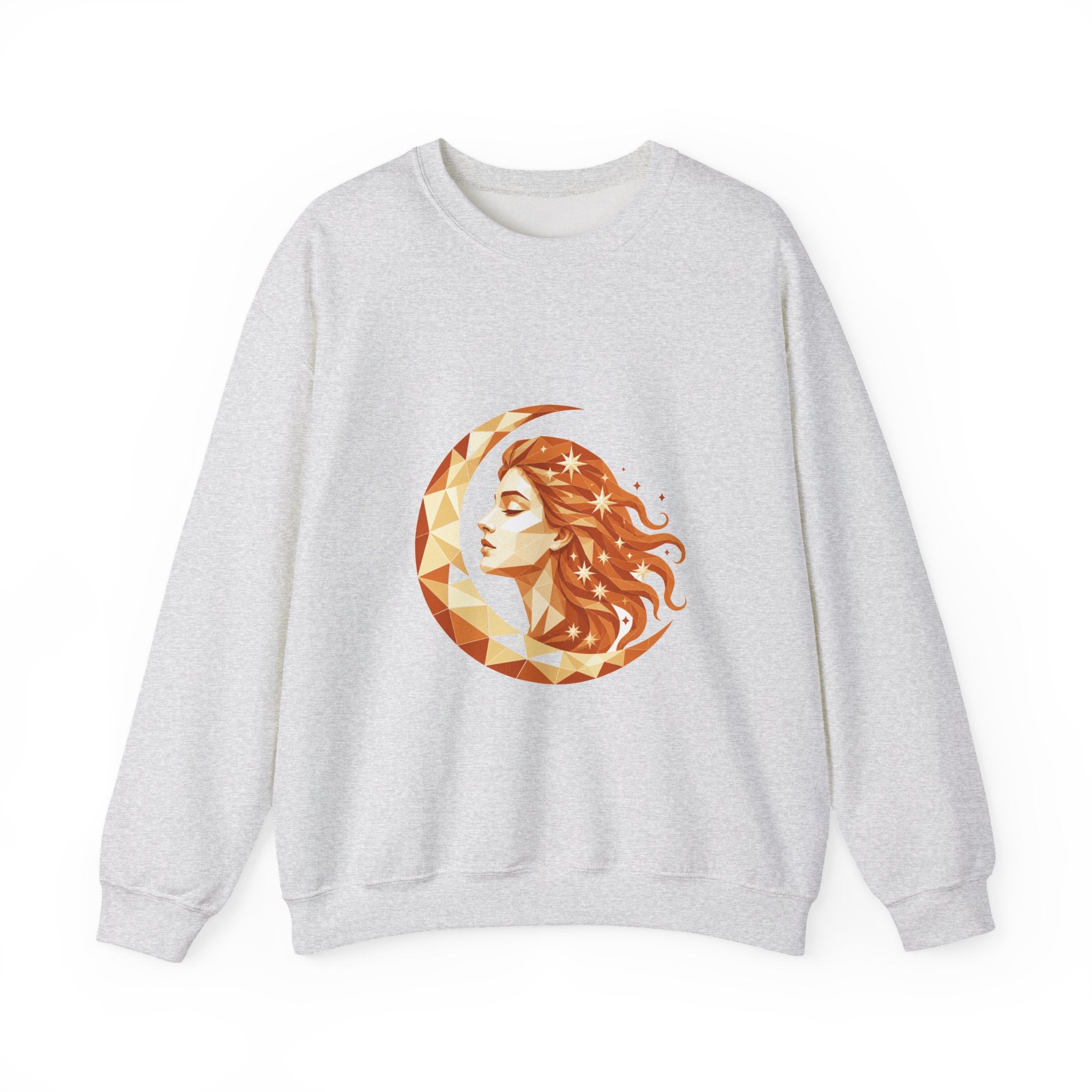 Matching Couple Sweatshirt - Helios & Selene Matching Couple Crewneck Sweatshirt Geometric Art His Hers Couple Gift - Design B