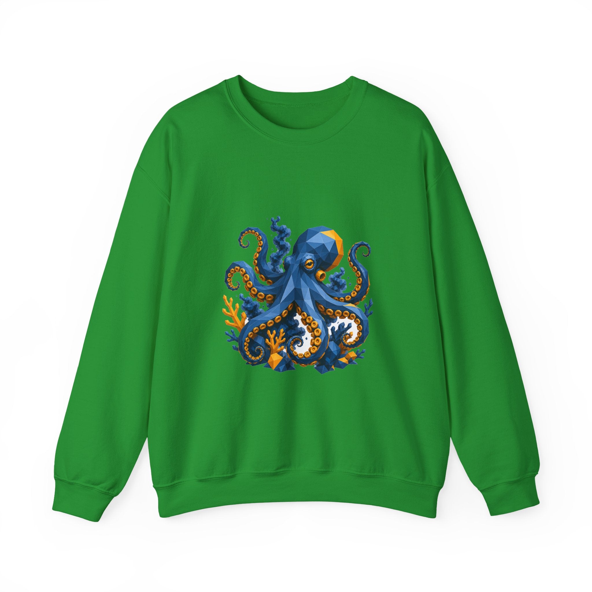 Matching Couple Sweatshirt - Octopus & Jellyfish Matching Couple Comfort Colors Crew Geometric Art His Hers Love Gift - Design A