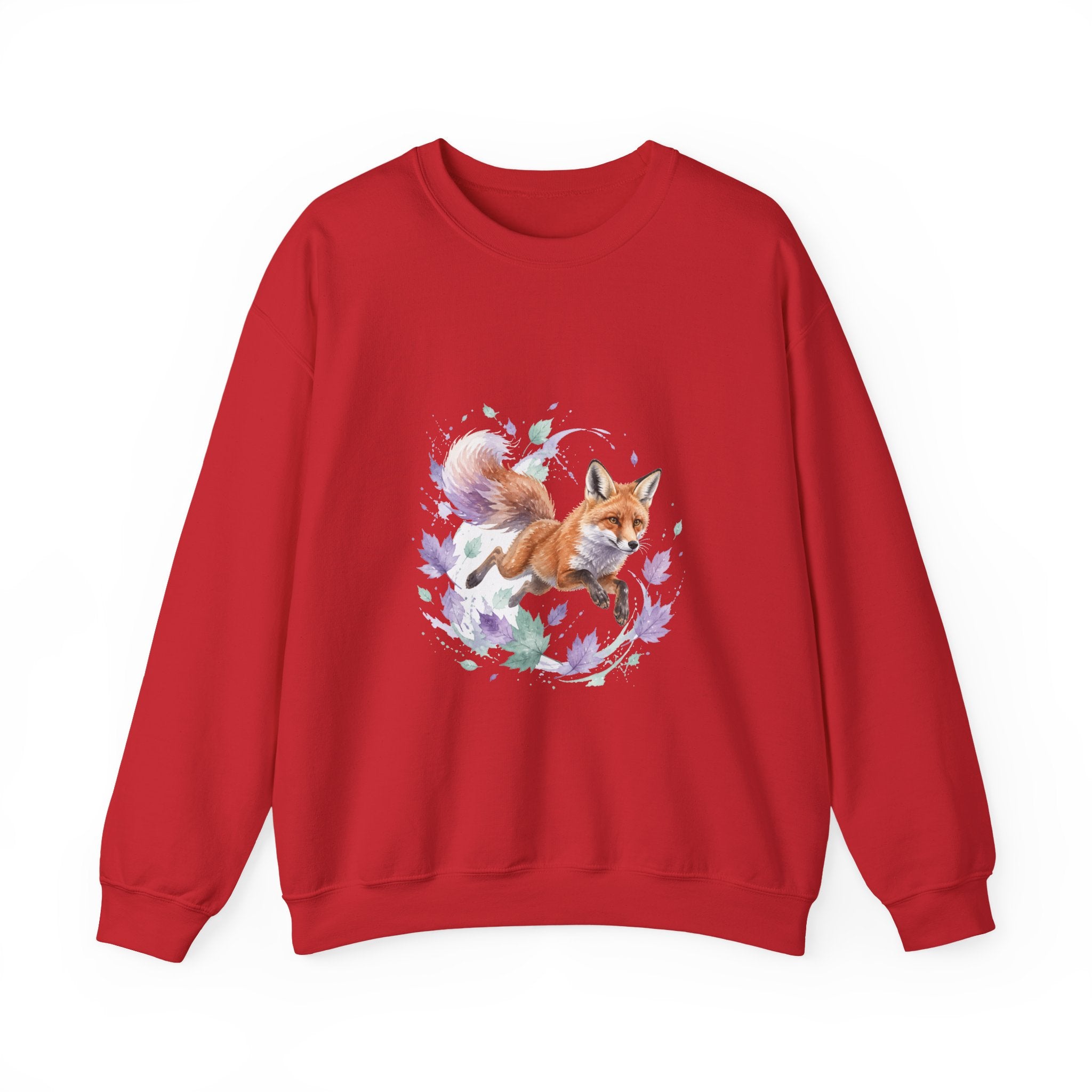 Matching Couple Sweatshirt - Fox & Rabbit Matching Couple Crewneck Sweatshirt Watercolor Art His Hers Engagement Gift - Design A