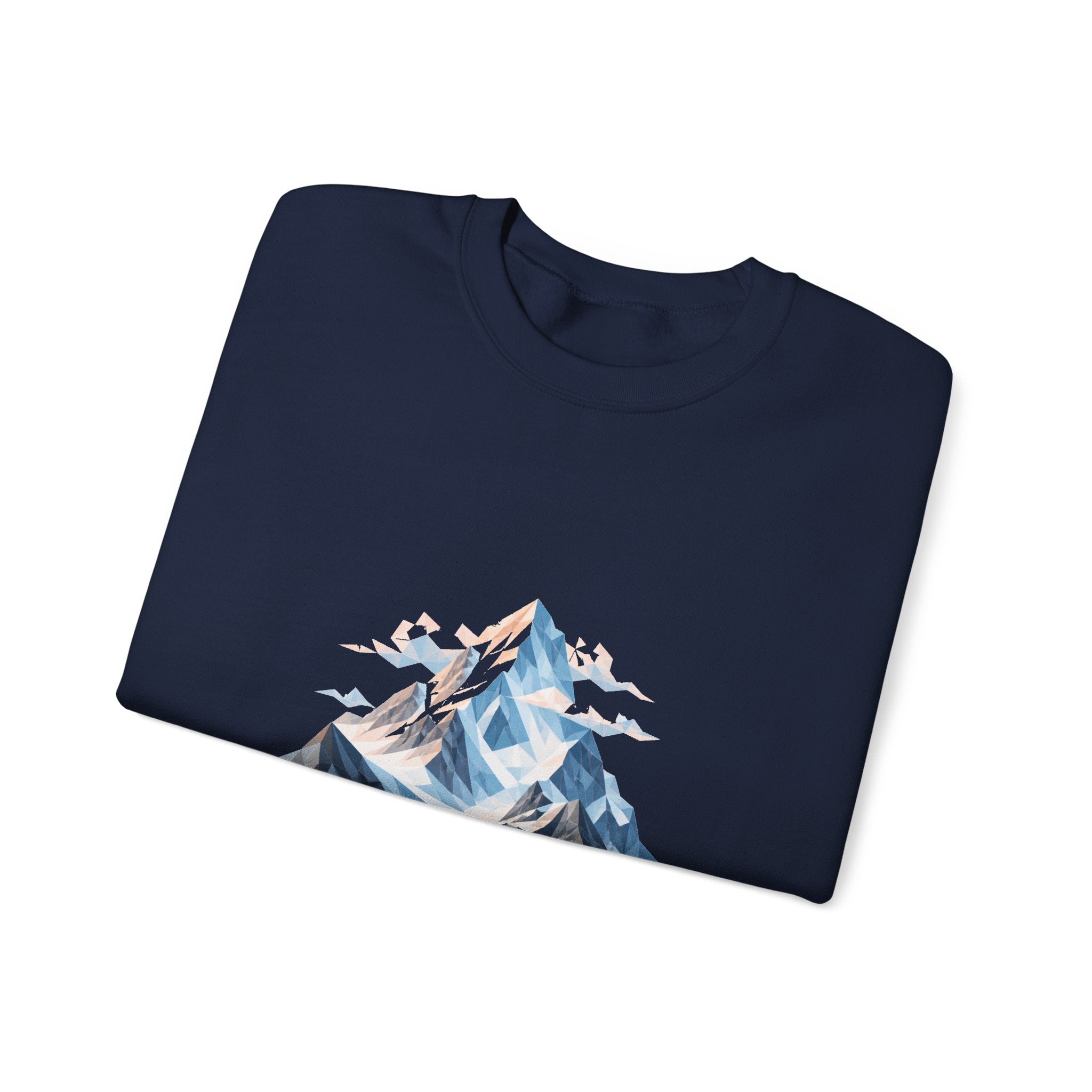 Matching Couple Sweatshirt - Mountain & Ocean Matching Couple Comfort Colors Crew Geometric Art His Hers Love Gift - Design A